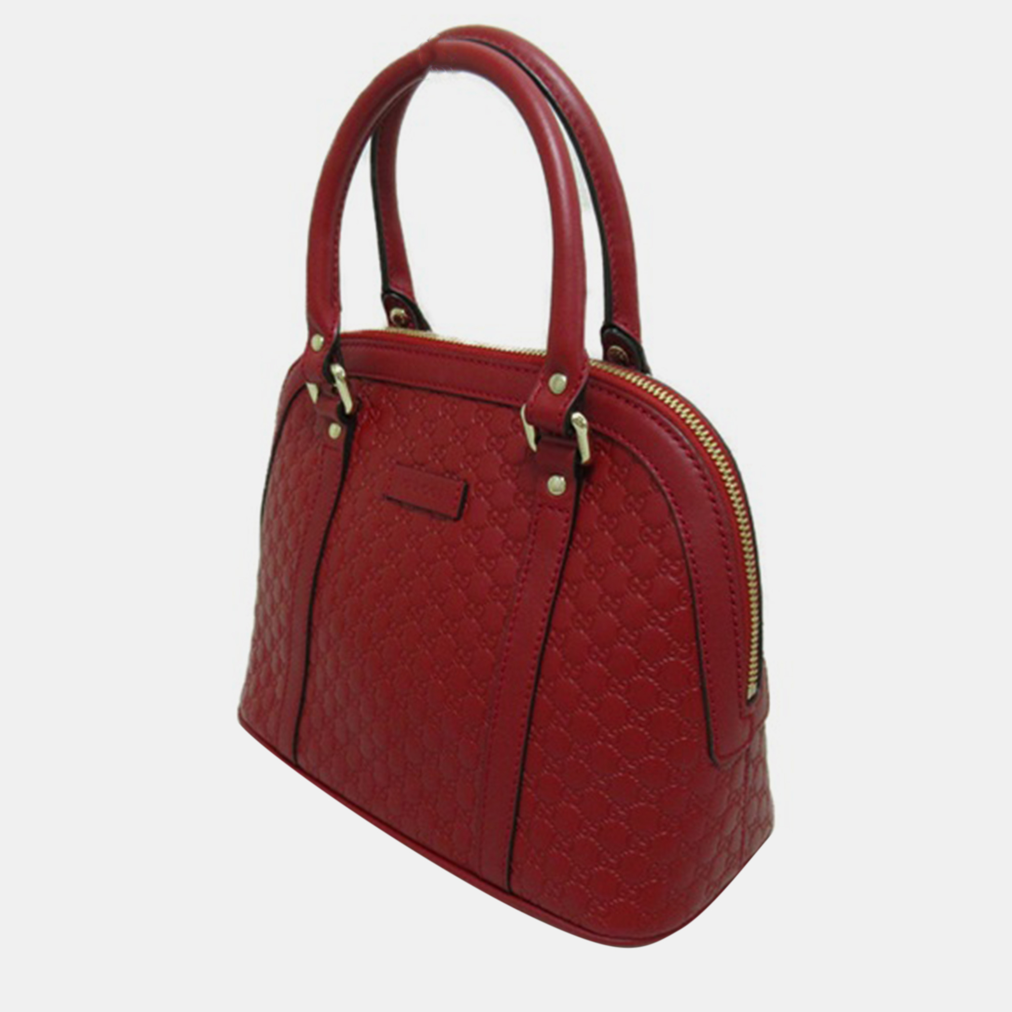 

Gucci Red Leather Microguccissima Mini Dome Top Handle Bag