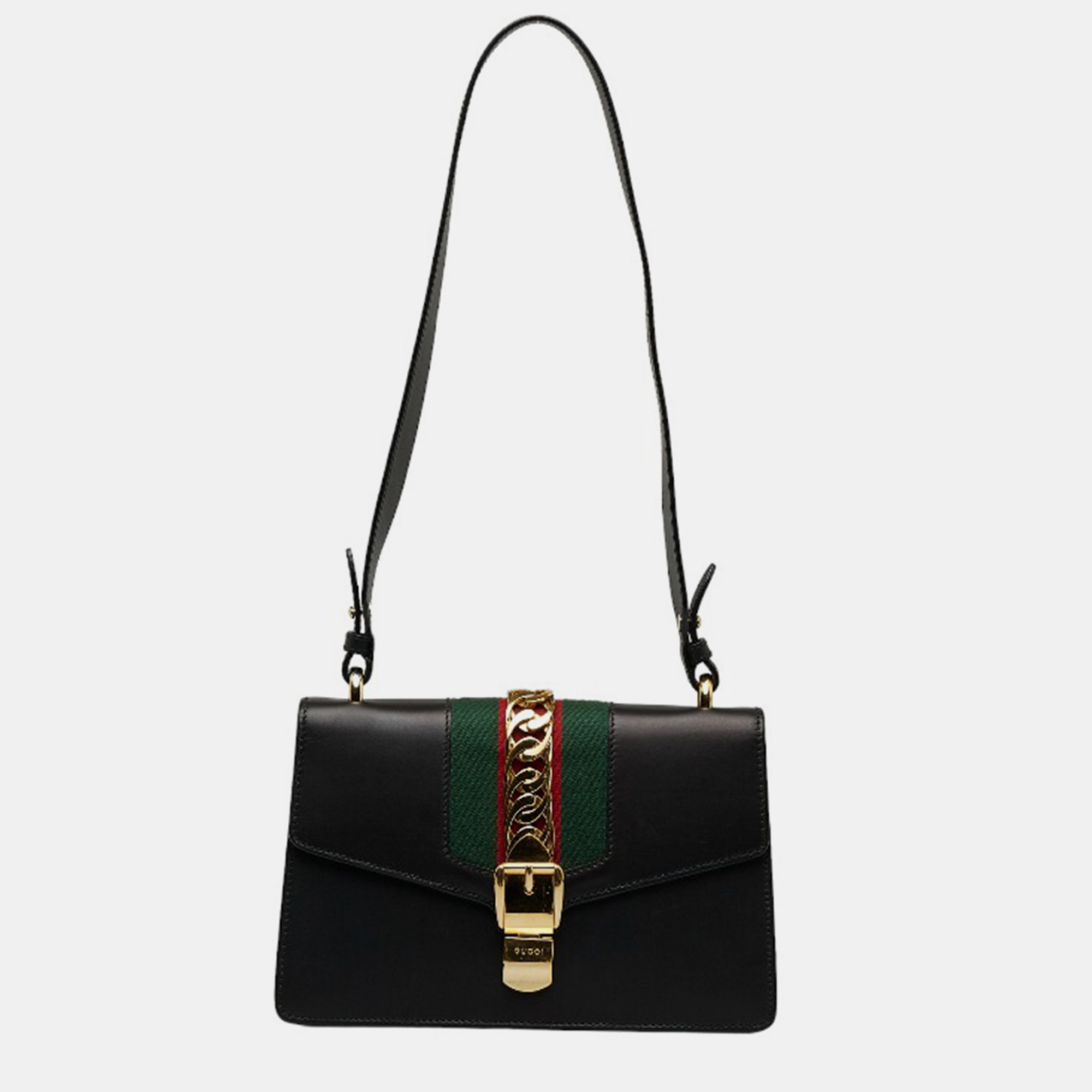 

Gucci Black Leather  Sylvie Shoulder Bag