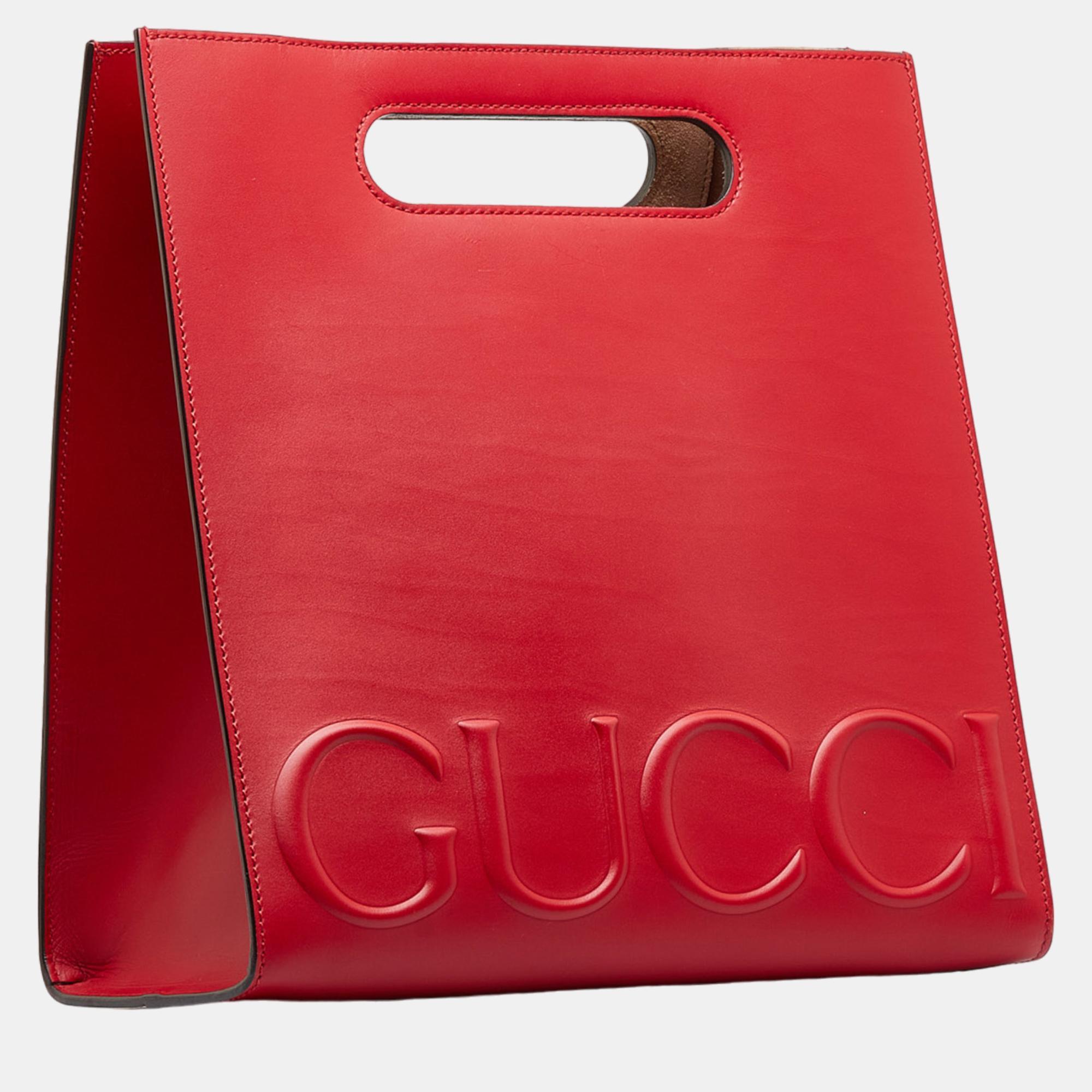 

Gucci Red Medium Linea  Tote