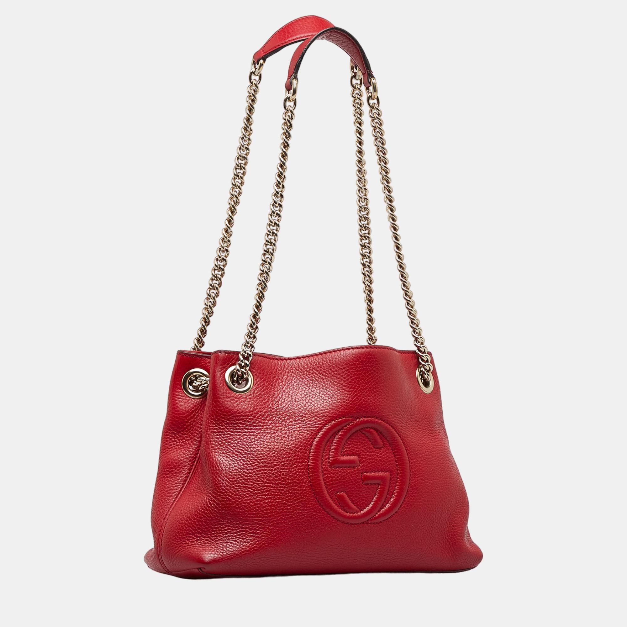 

Gucci Red Soho Chain Shoulder Bag
