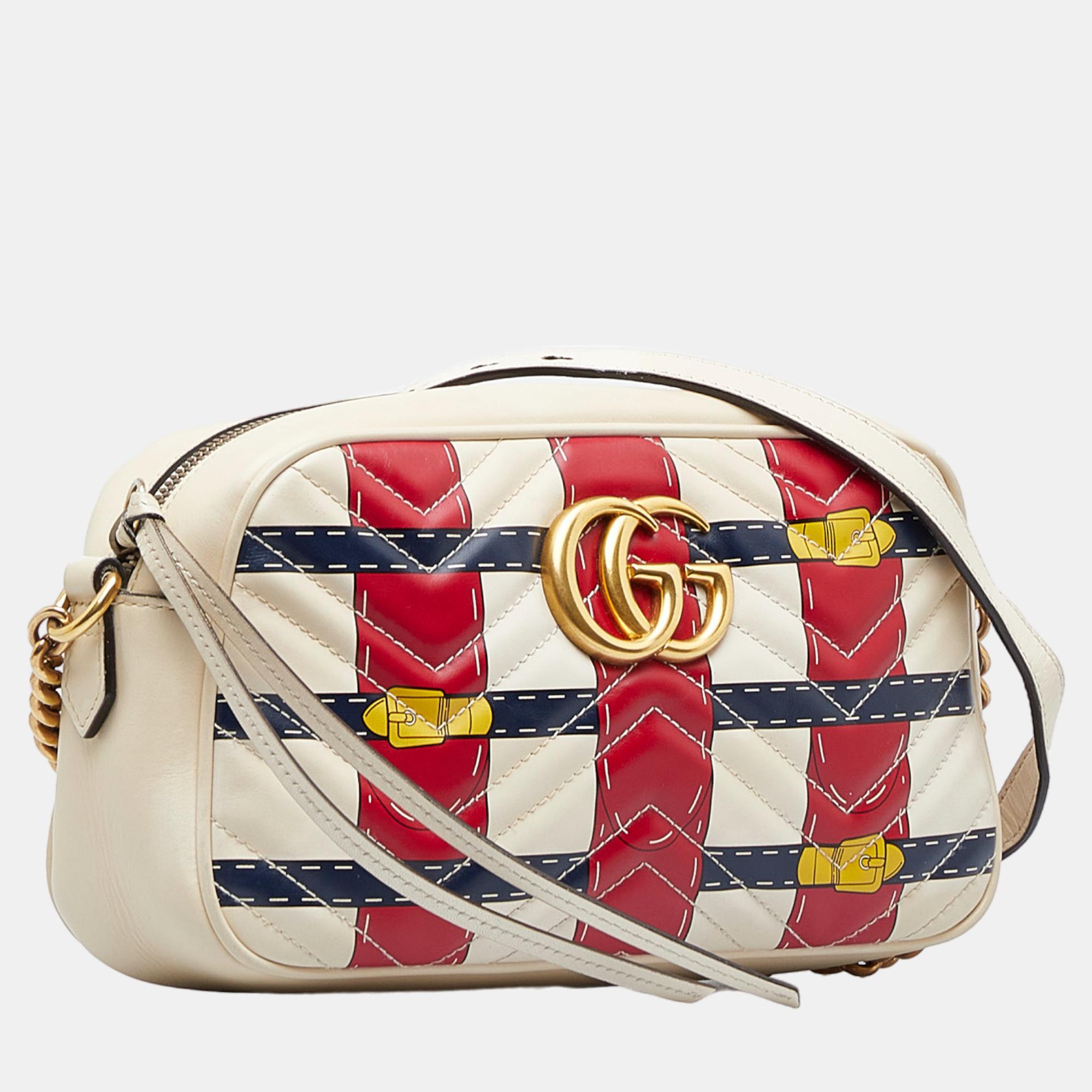 

Gucci White GG Marmont Crossbody
