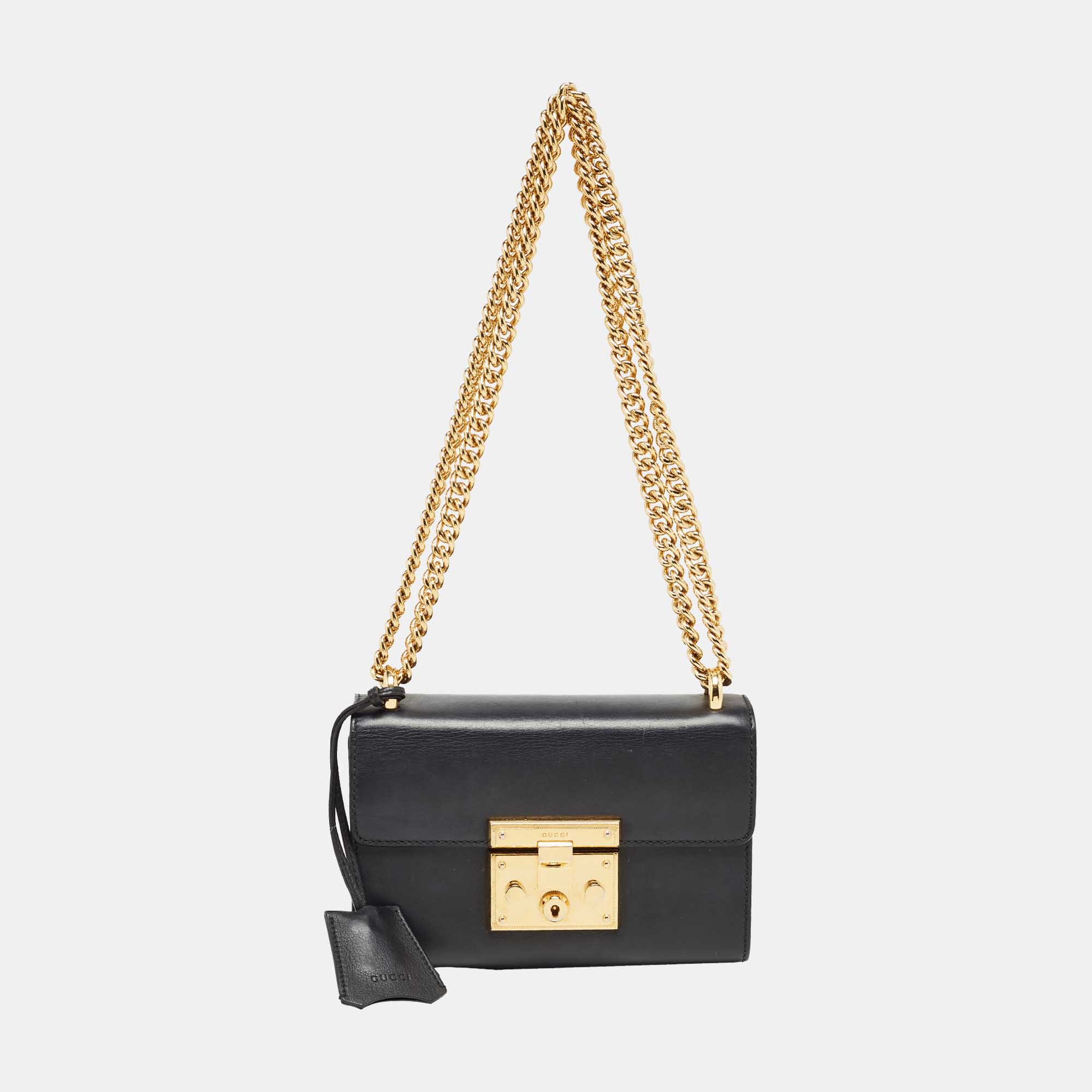 

Gucci Black Leather Small Padlock Shoulder Bag