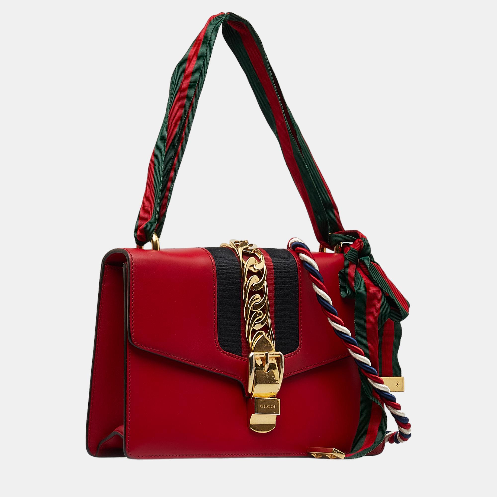 

Gucci Red Small Sylvie Satchel