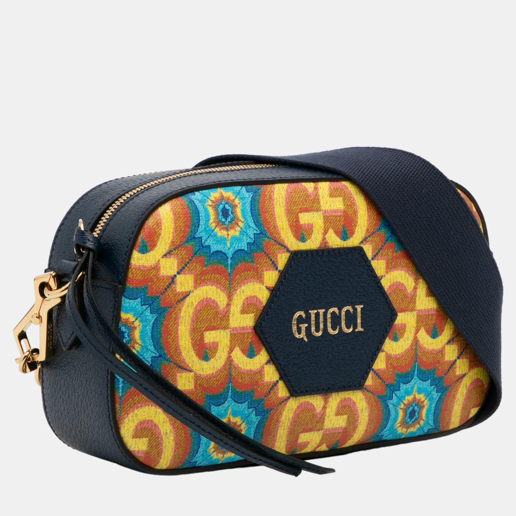 

Gucci Blue/Orange GG Supreme Kaleidoscope Crossbody Bag