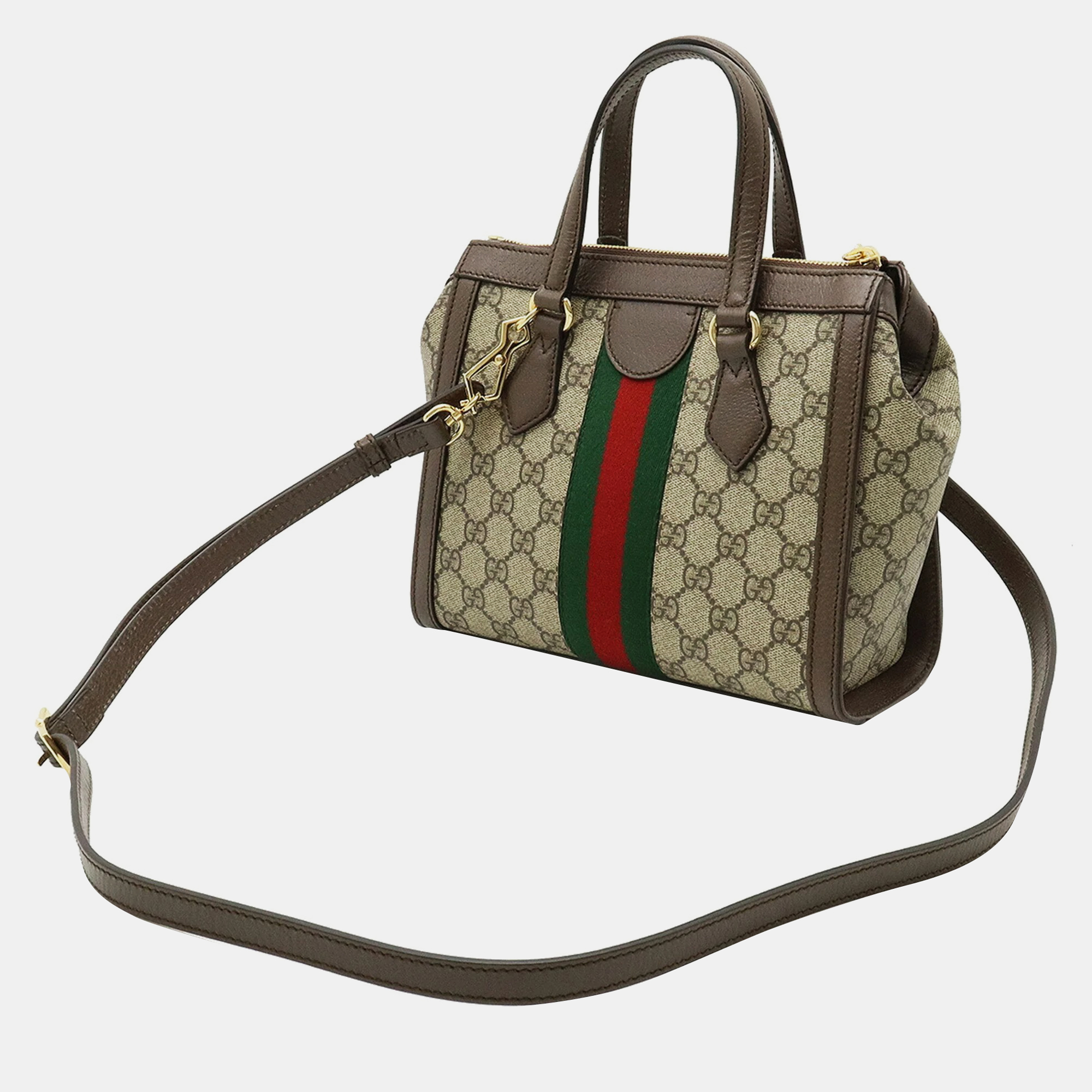 

GUCCI Beige/Brown Gucci Ophidia GG Small Tote Bag