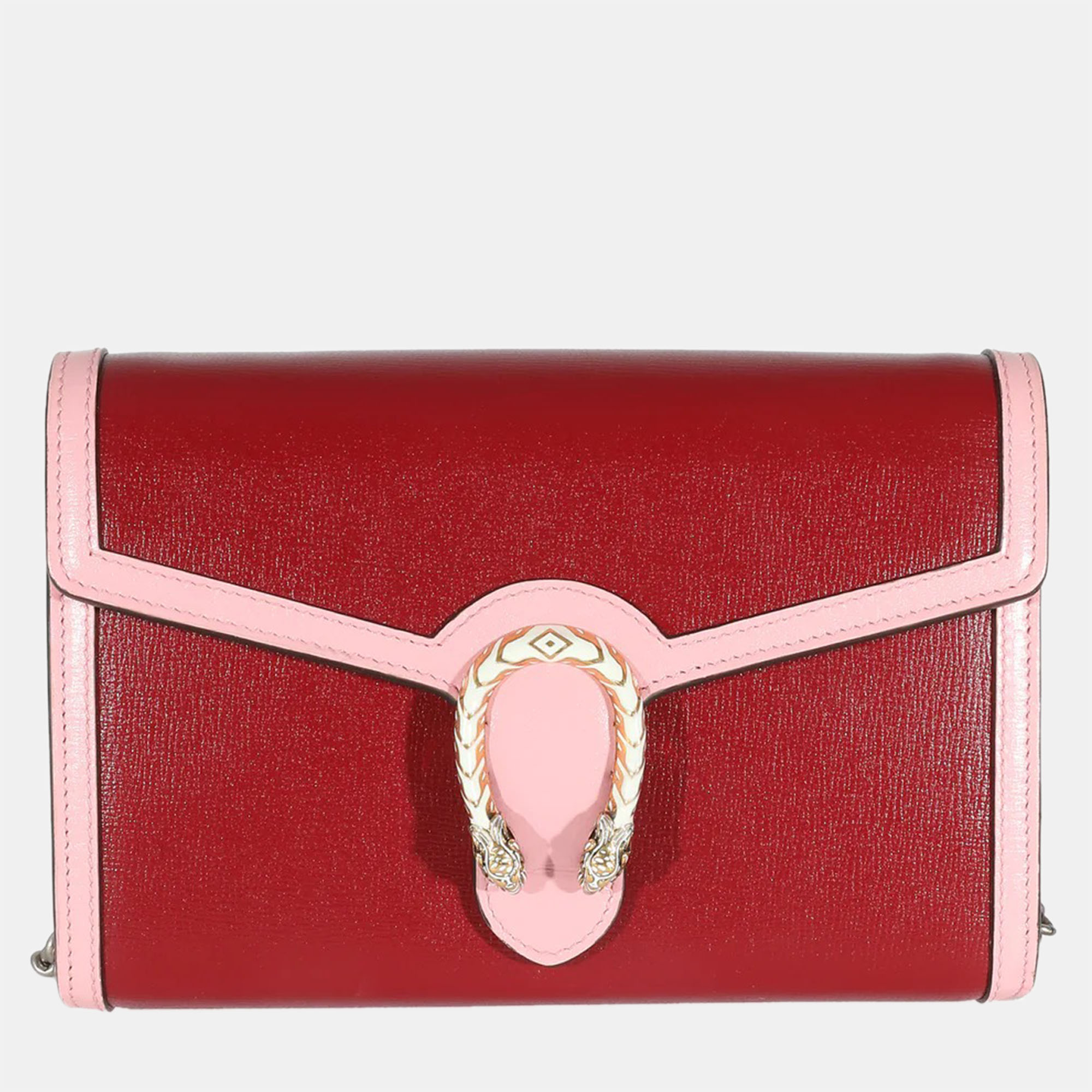 

Gucci Red/Pink Leather Dionysus Wallet on Chain