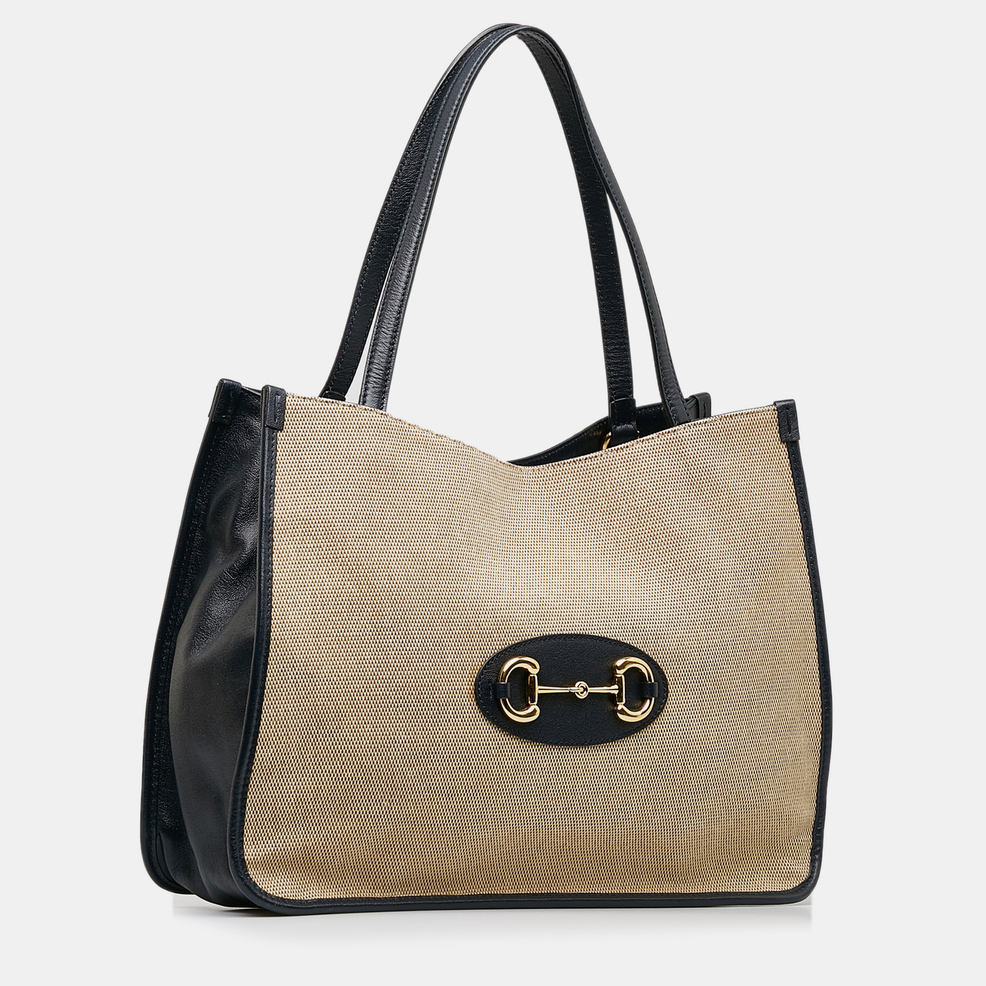 

Gucci Canvas Horsebit 1955 Tote, Black