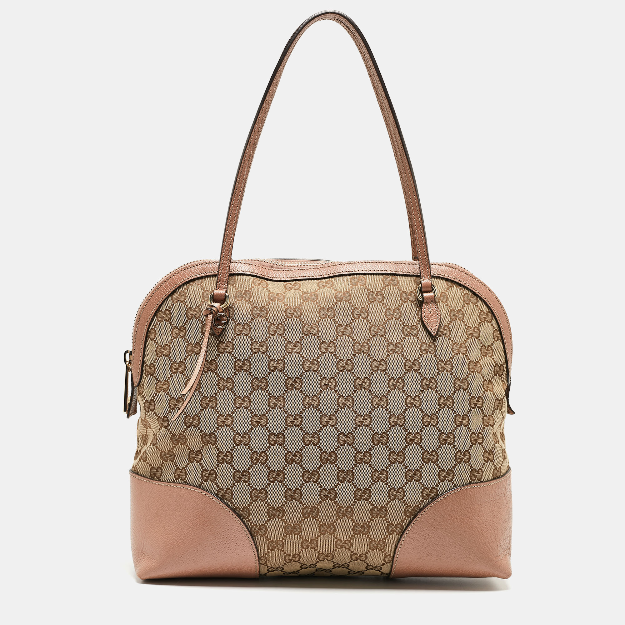 

Gucci Beige/Pink GG Canvas and Leather Bree Bag