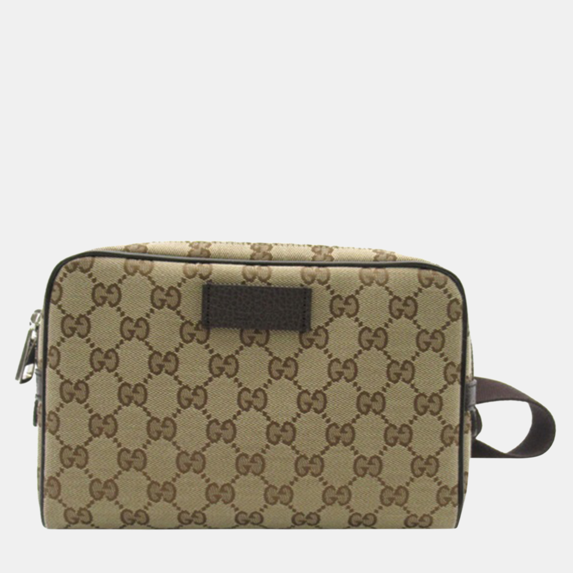 Pre-owned Gucci Beige/brown Gg Canvas And Leather Belt Bag