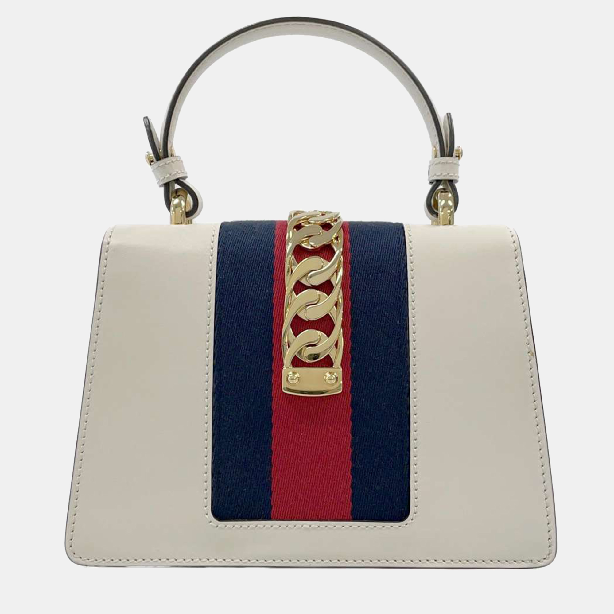 

Gucci White Leather Mini Sylvie Shoulder Bag