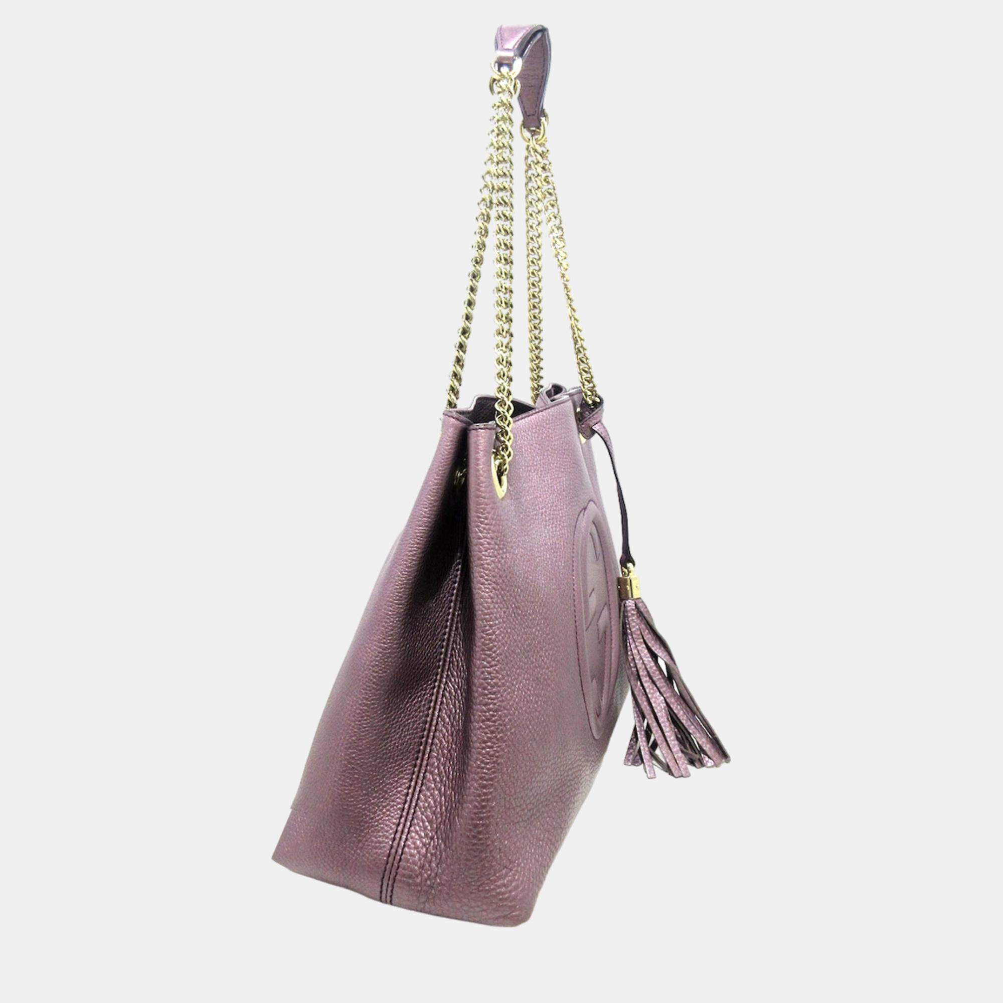 

Gucci Purple Medium Soho Chain Tote