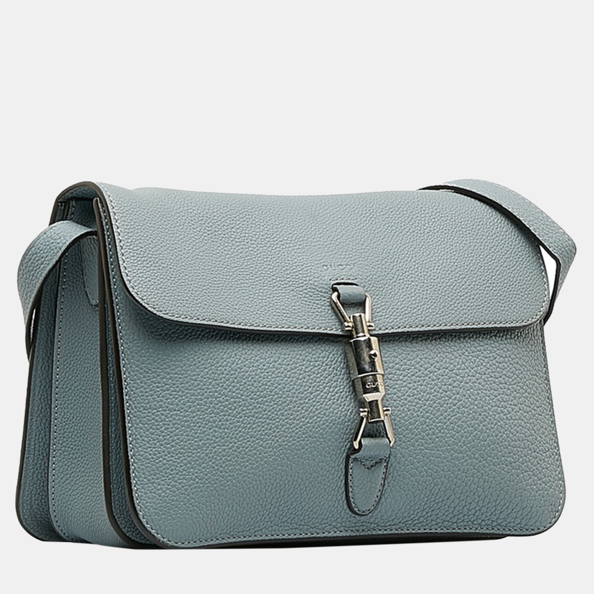 

Gucci Blue Leather Small Soft Jackie Shoulder Bag