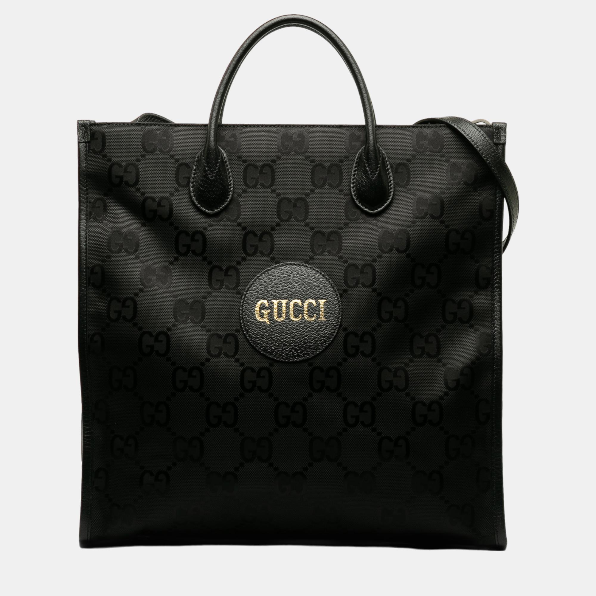 

Gucci Black GG Econyl Off The Grid Convertible Tote