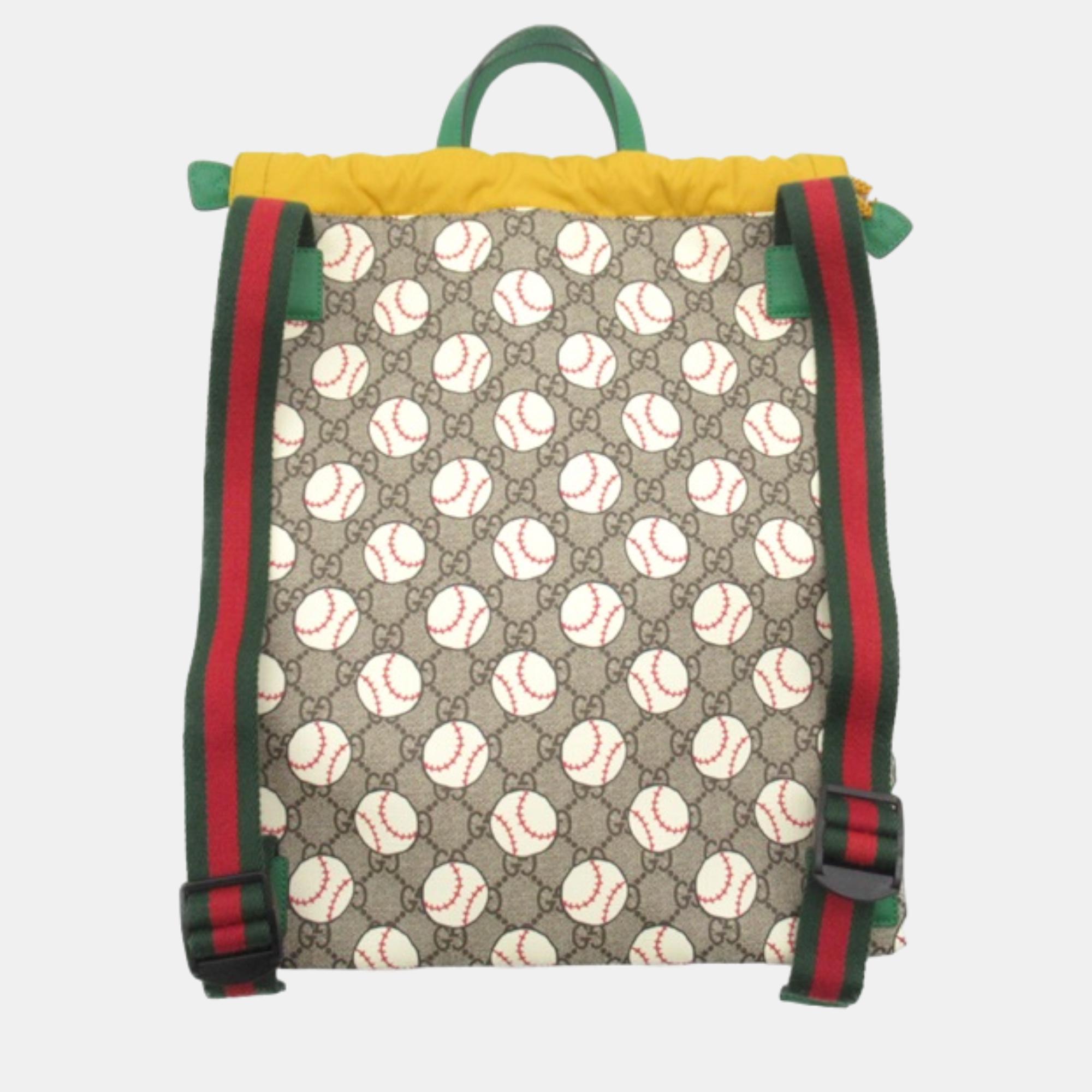 

Gucci Beige GG Supreme Canvas Baseball Backpack