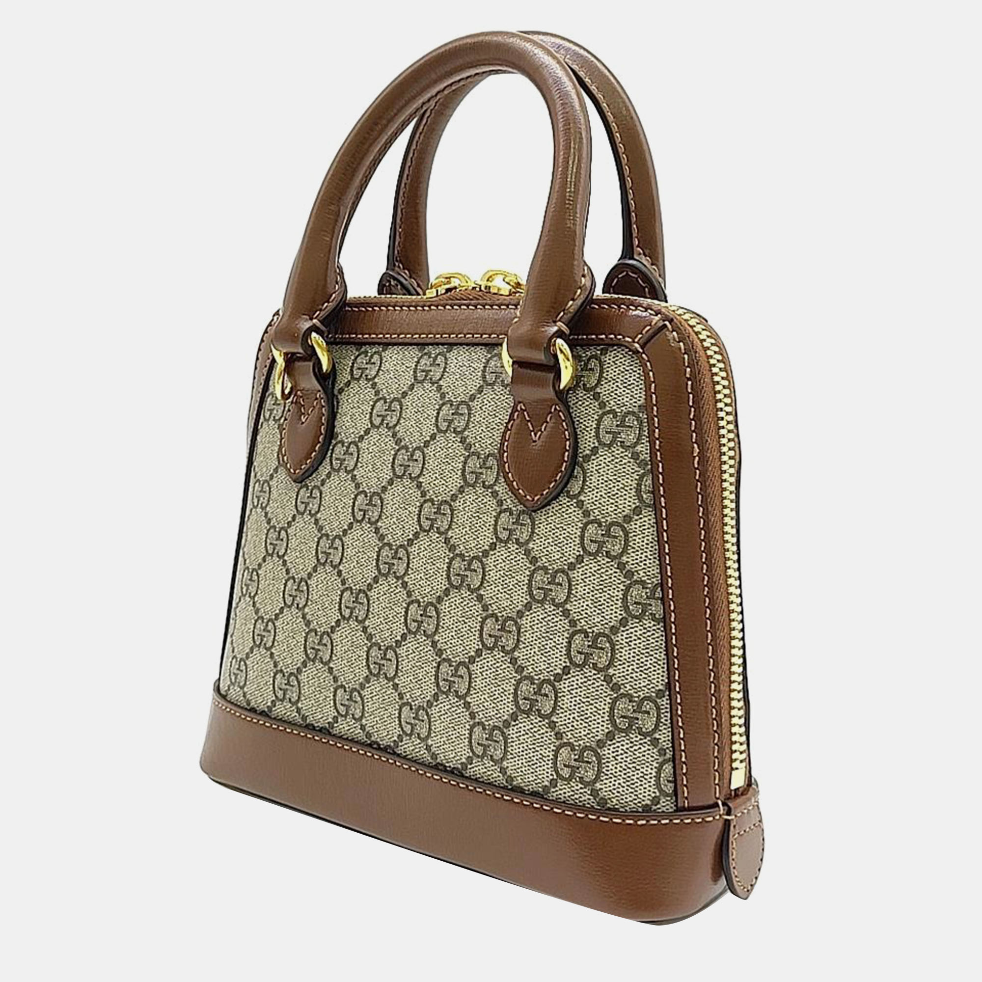 

Gucci Horsebit 1955 Mini Top Handle Bag (640716), Beige