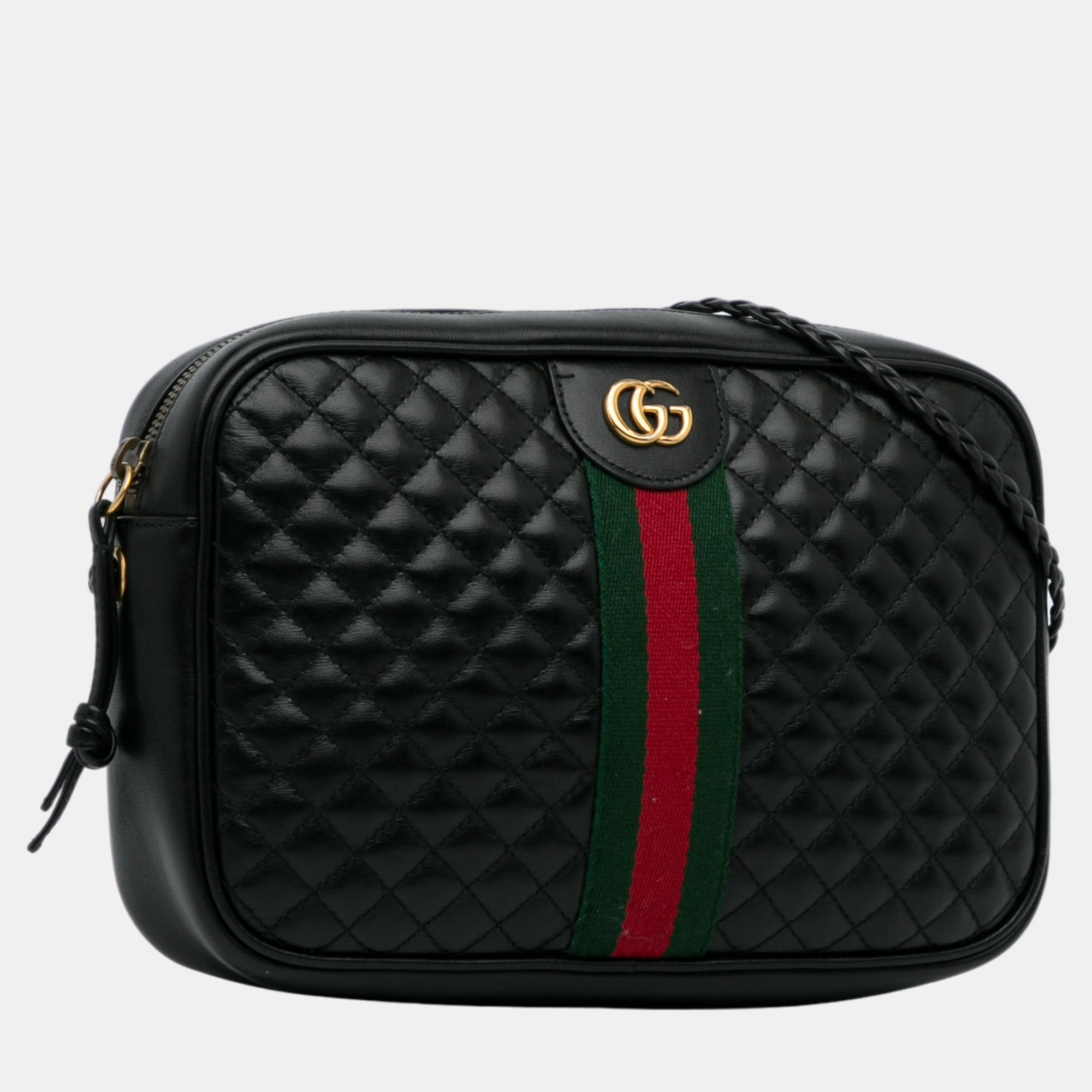 

Gucci Black Small Trampuntata Crossbody Bag