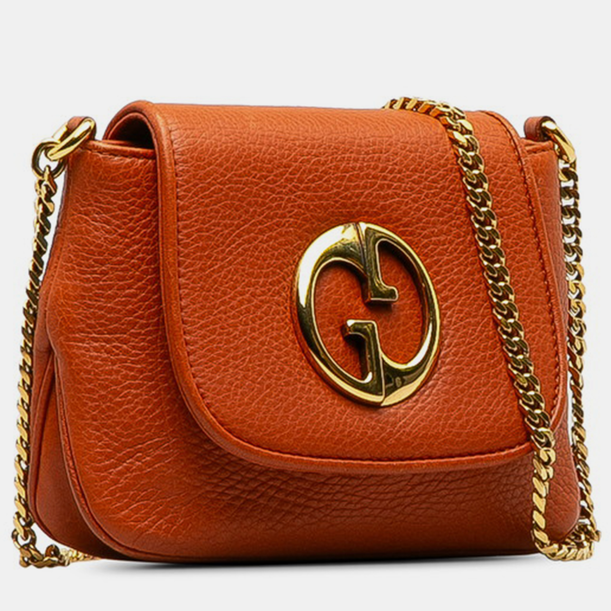 

Gucci Orange Leather  1973 Shoulder Bag