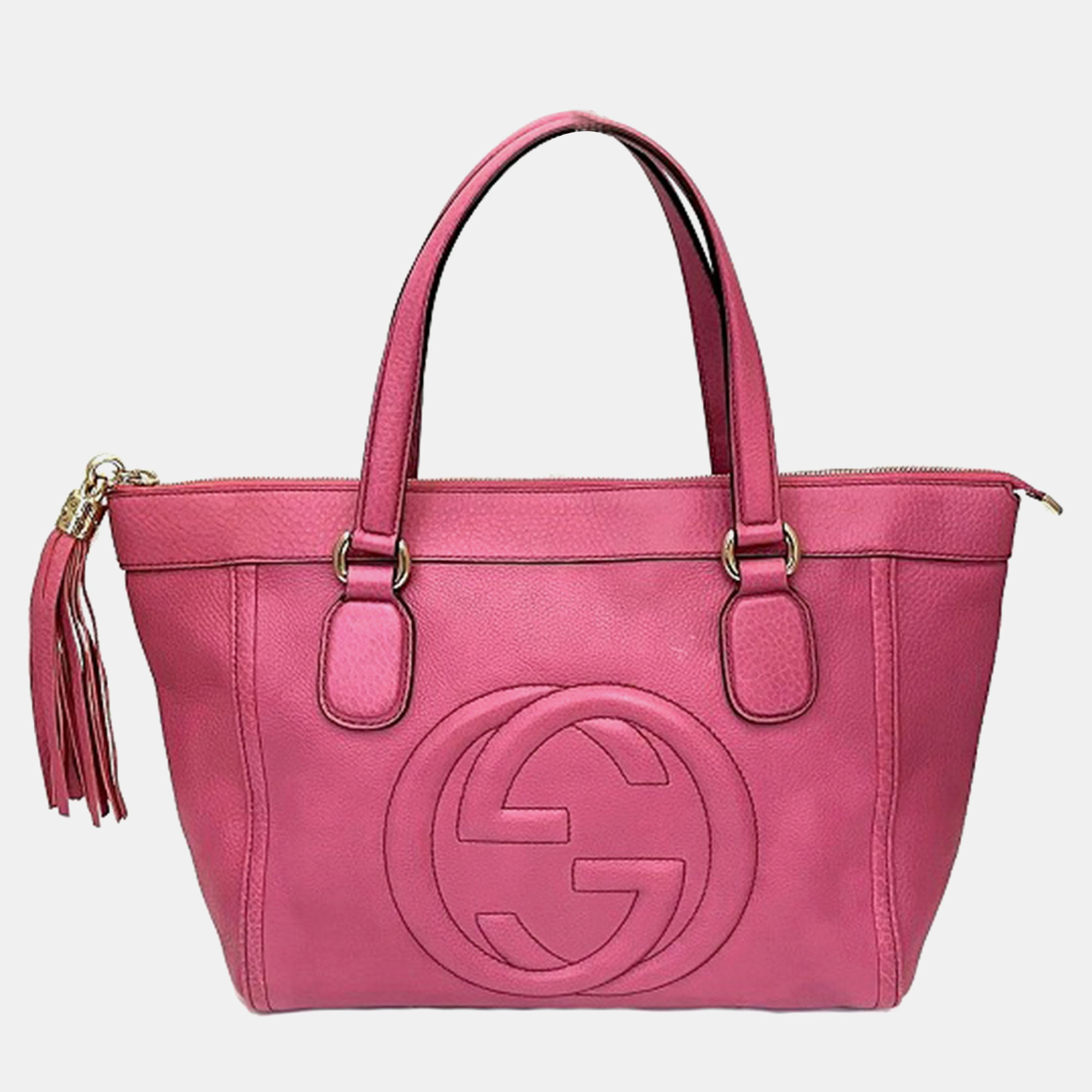 

Gucci Pink Leather Medium Soho Working Tote