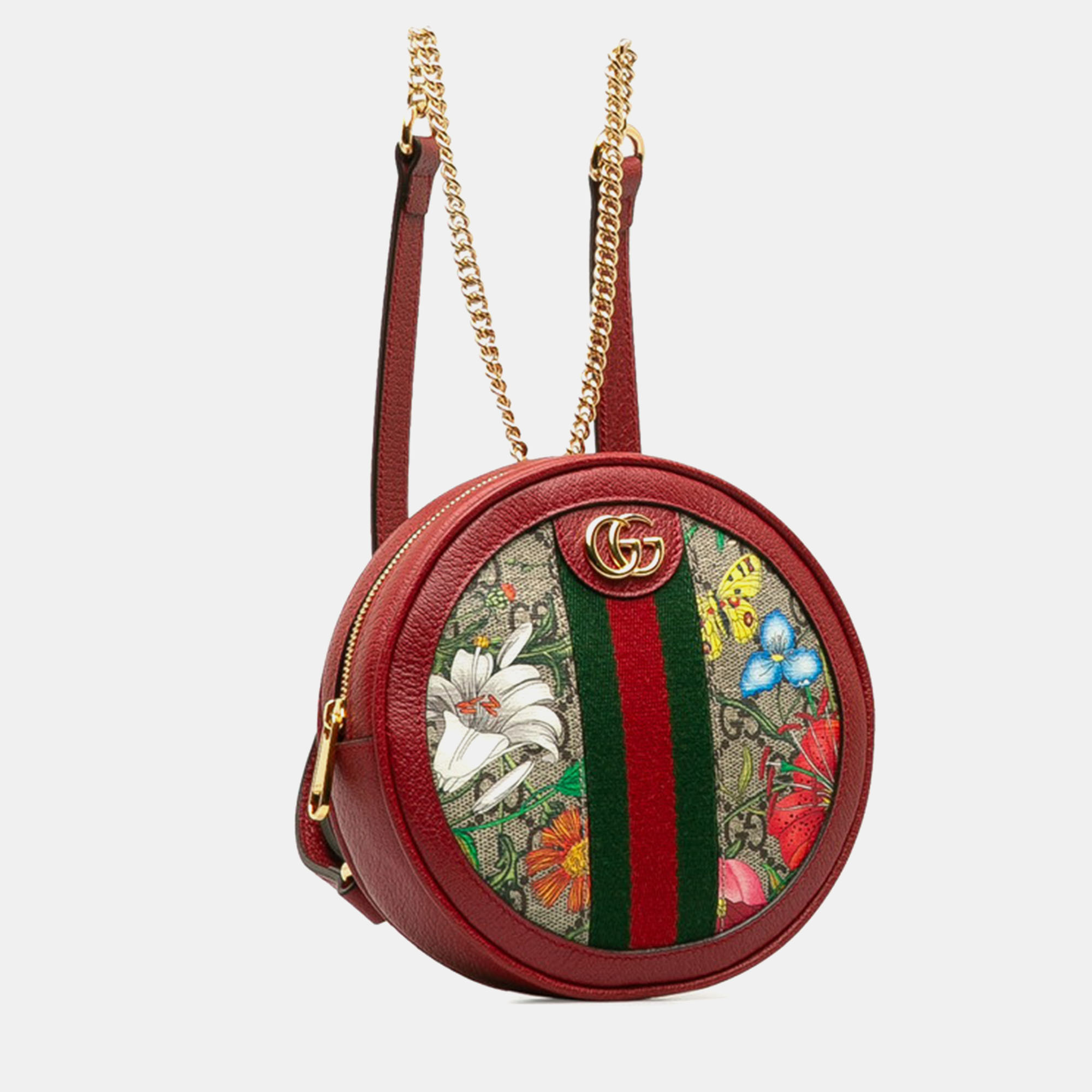 

Gucci Canvas, Leather  Ophidia Flora Shoulder Bags, Red