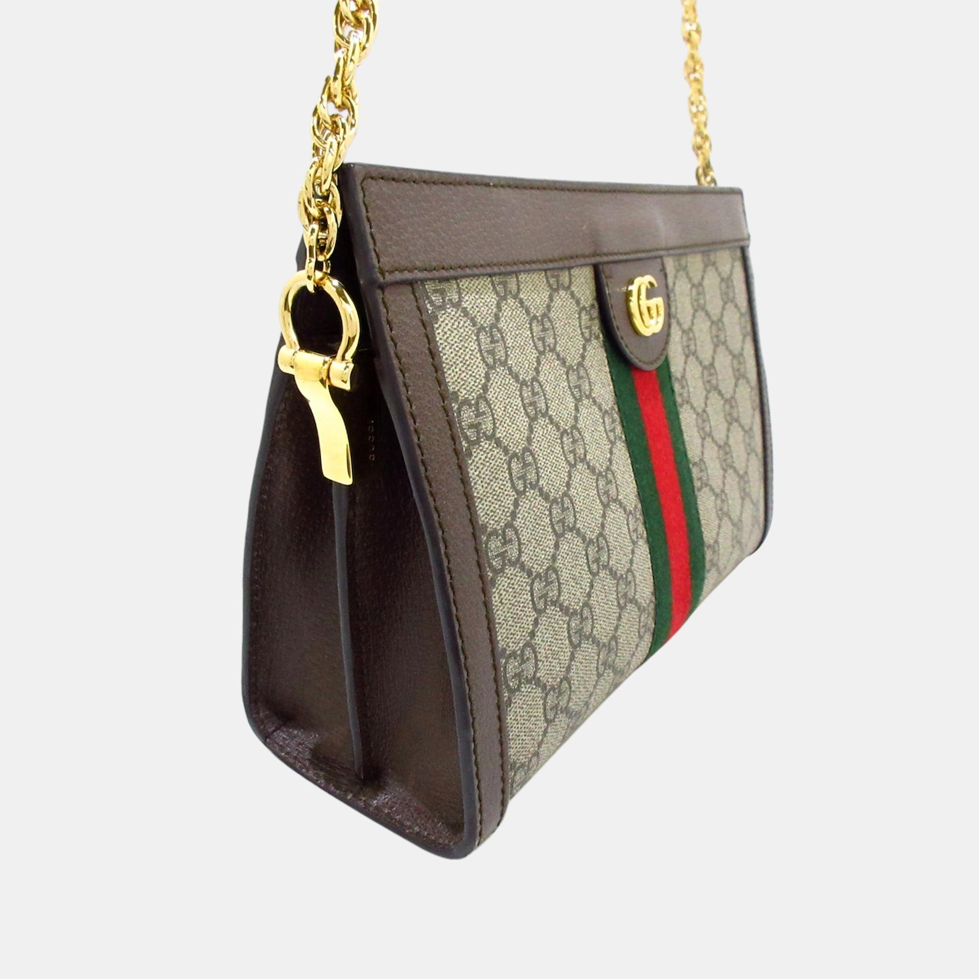 

Gucci Beige/Brown GG Supreme Ophidia Crossbody