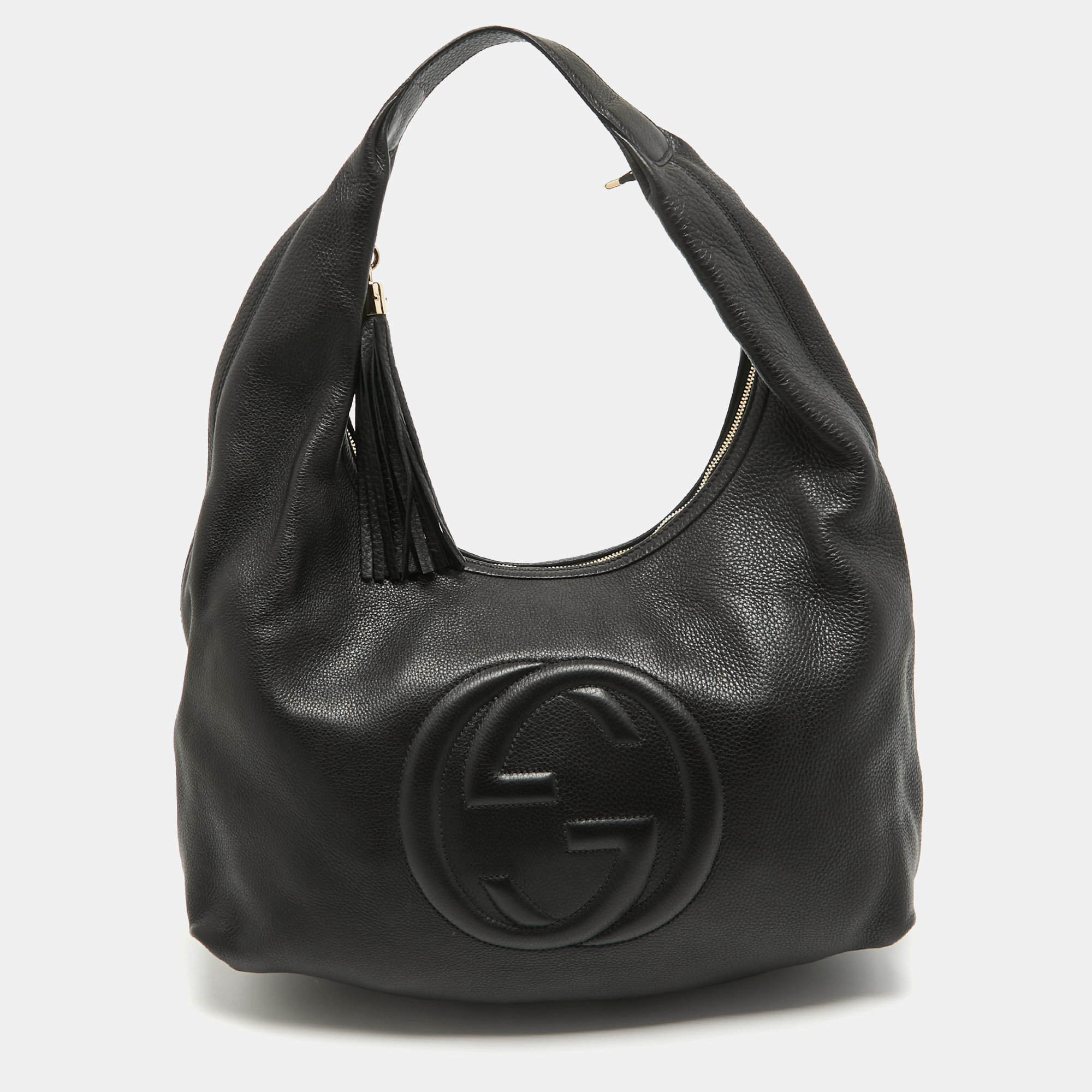 Gucci Black Leather Soho Disco Hobo