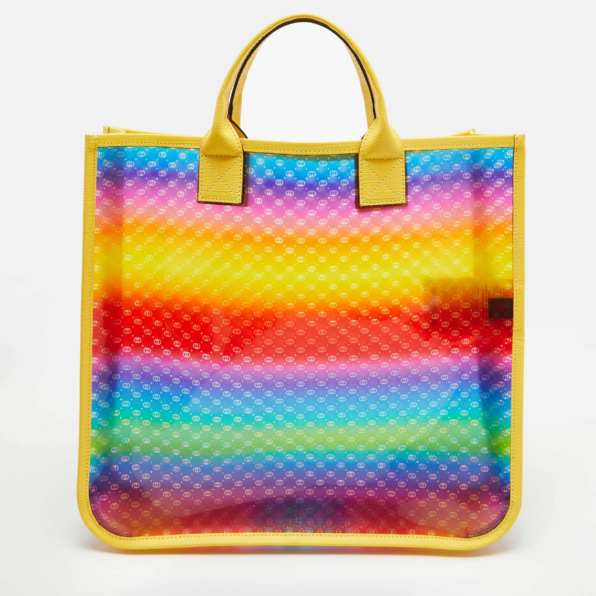 Gucci Multicolor Diamante Vinyl and Leather Tote 