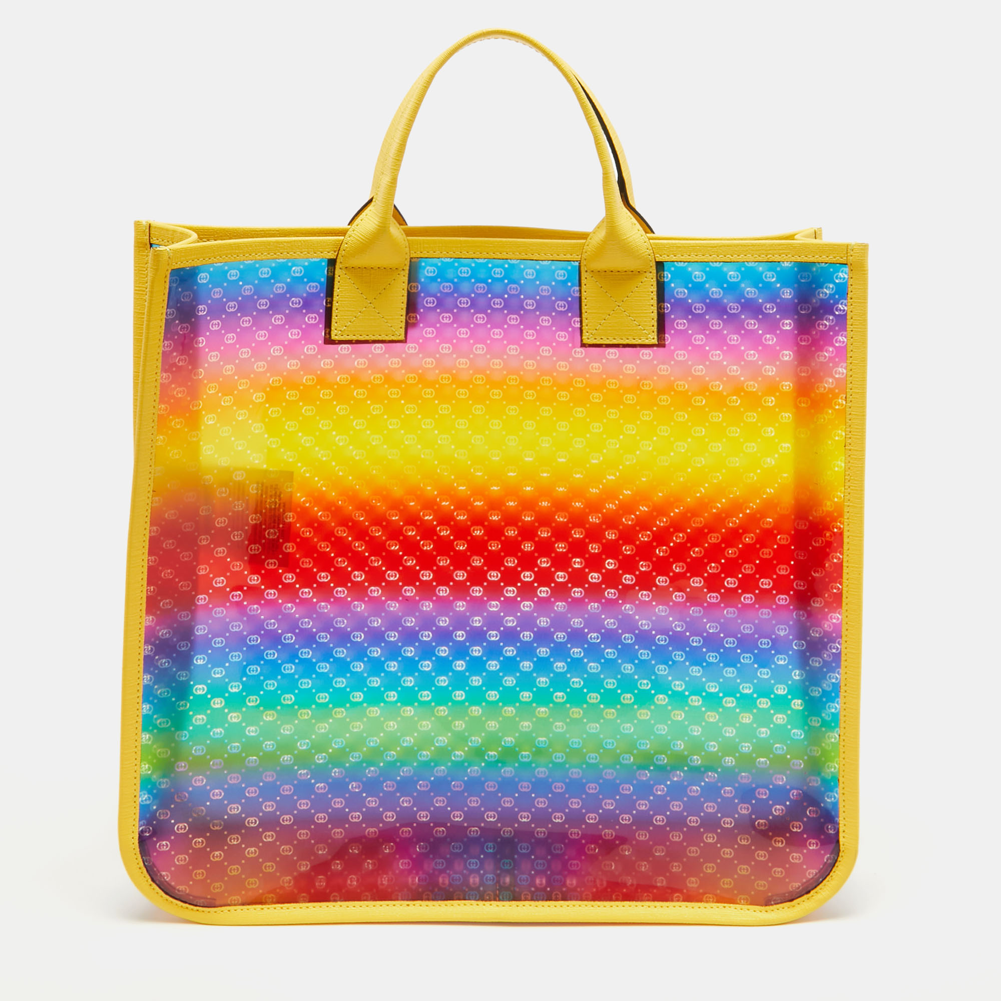 

Gucci Multicolor Diamante Vinyl and Leather Tote