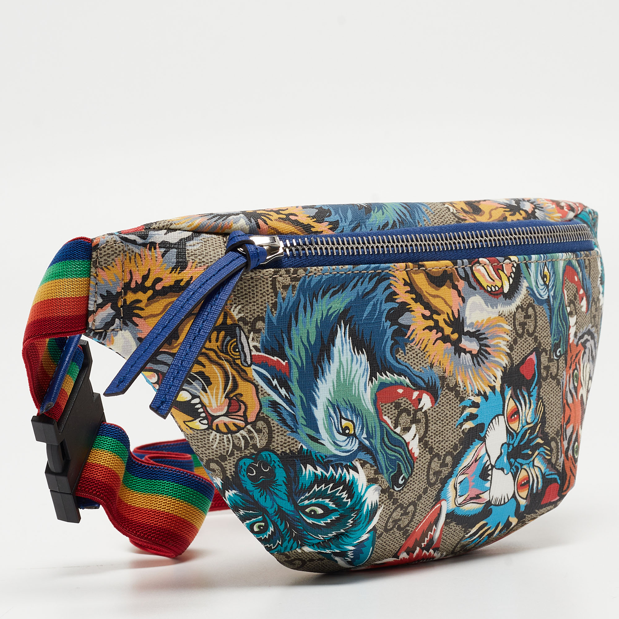 Gucci Multicolor Printed GG Supreme Canvas Belt Bag 