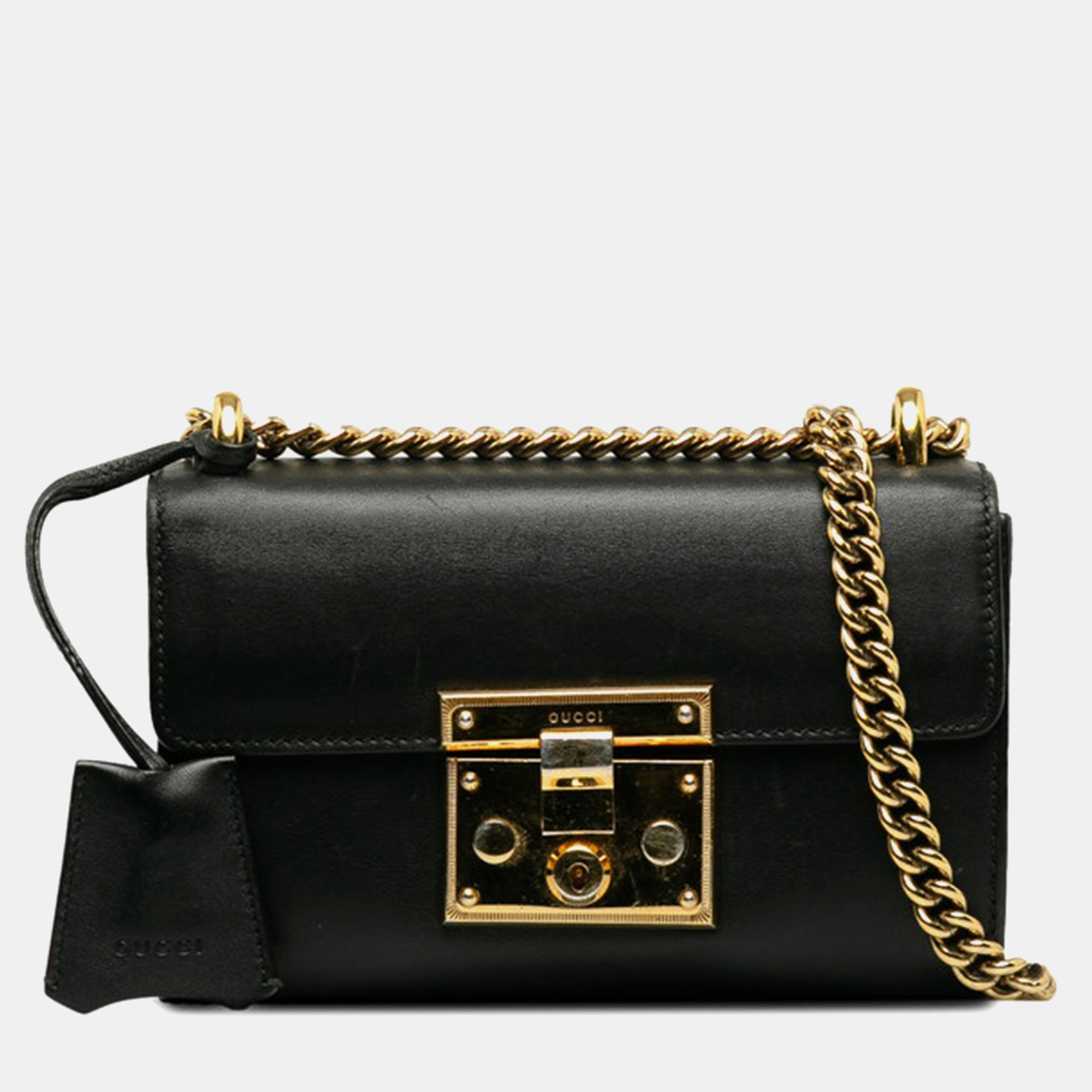 

Gucci Leather  Padlock Shoulder Bags, Black