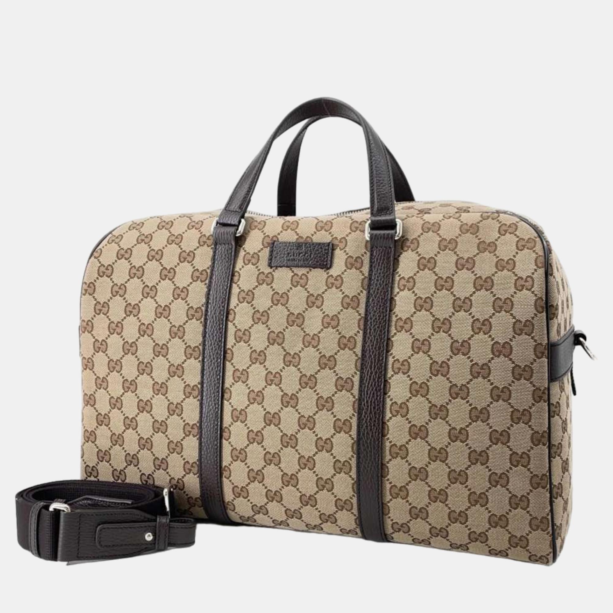 

Gucci Beige GG Canvas Boston Duffle Bag