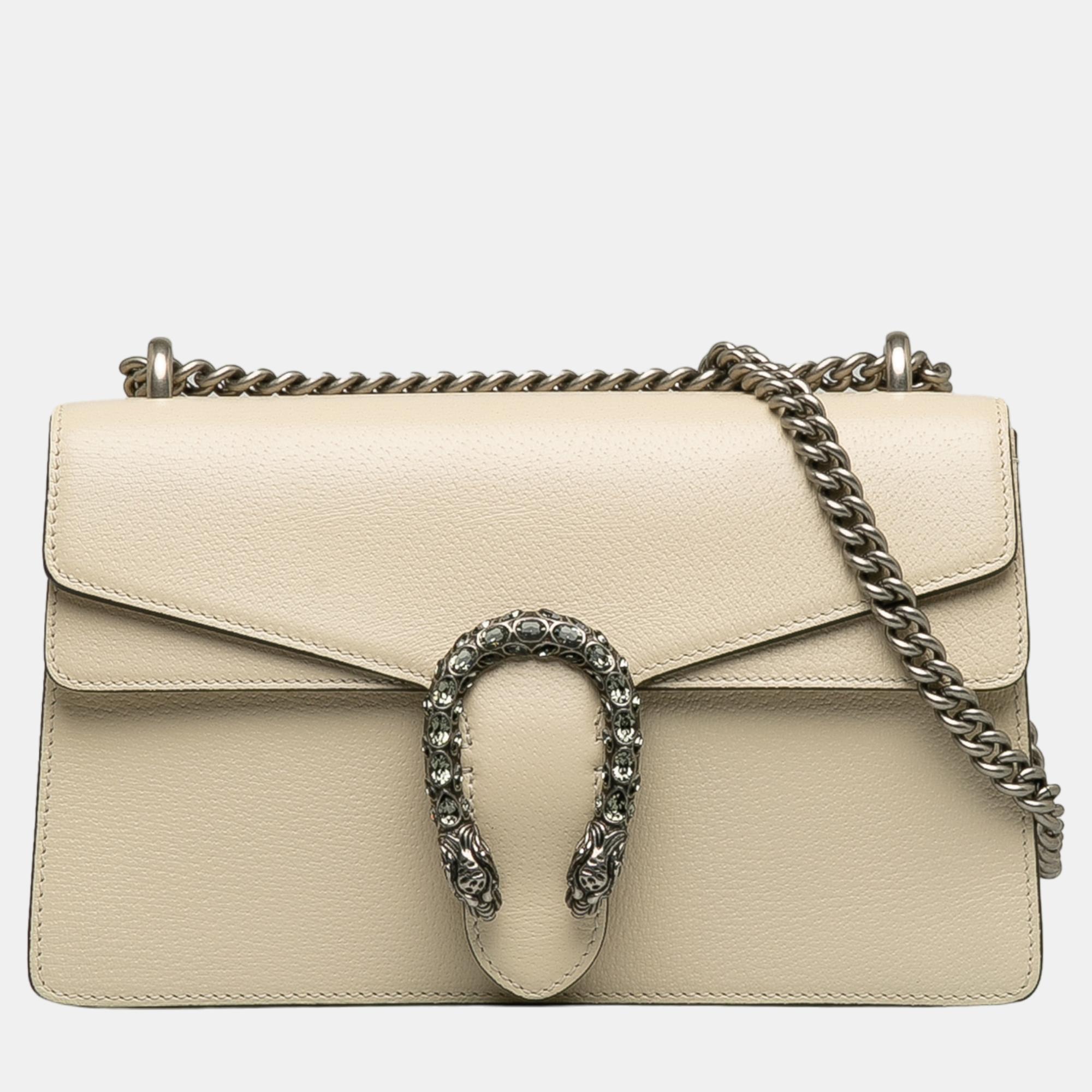 

Gucci White Small Dionysus Shoulder Bag