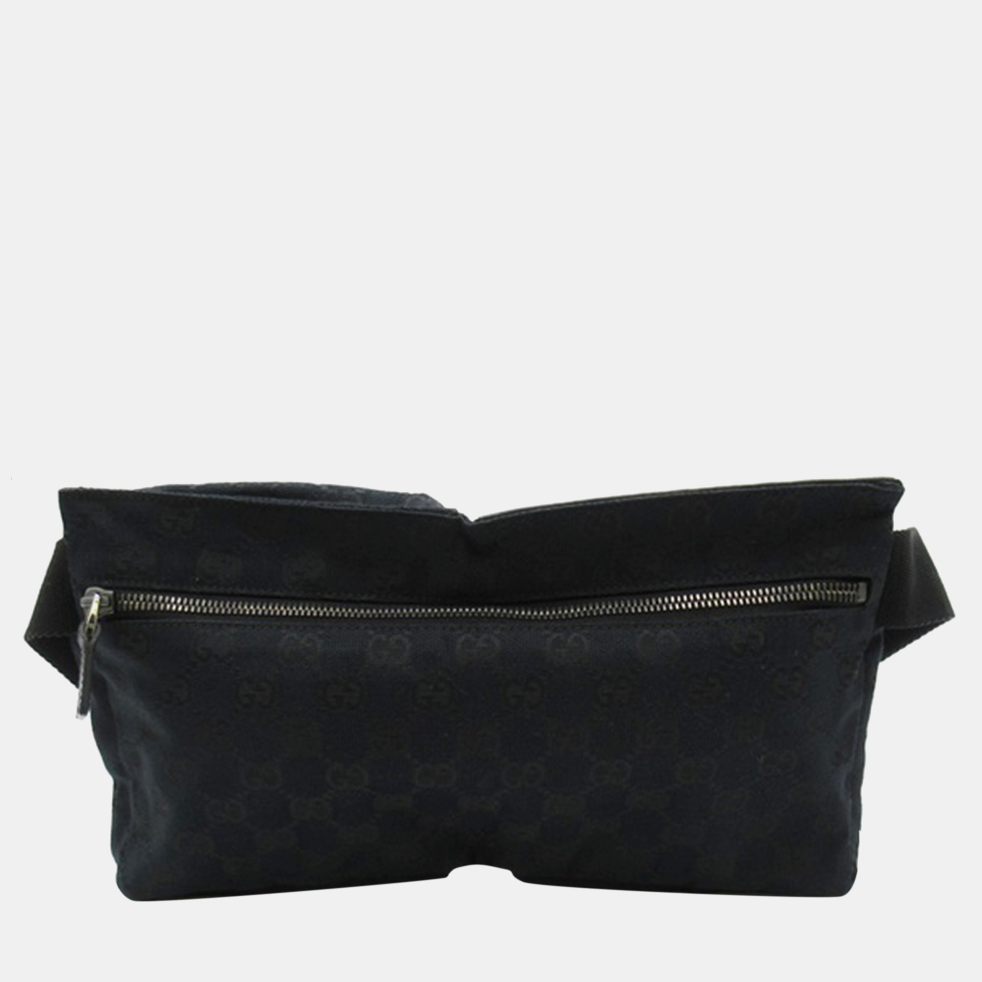 

Gucci Black Canvas GG Canvas Double Pocket Belt Bag