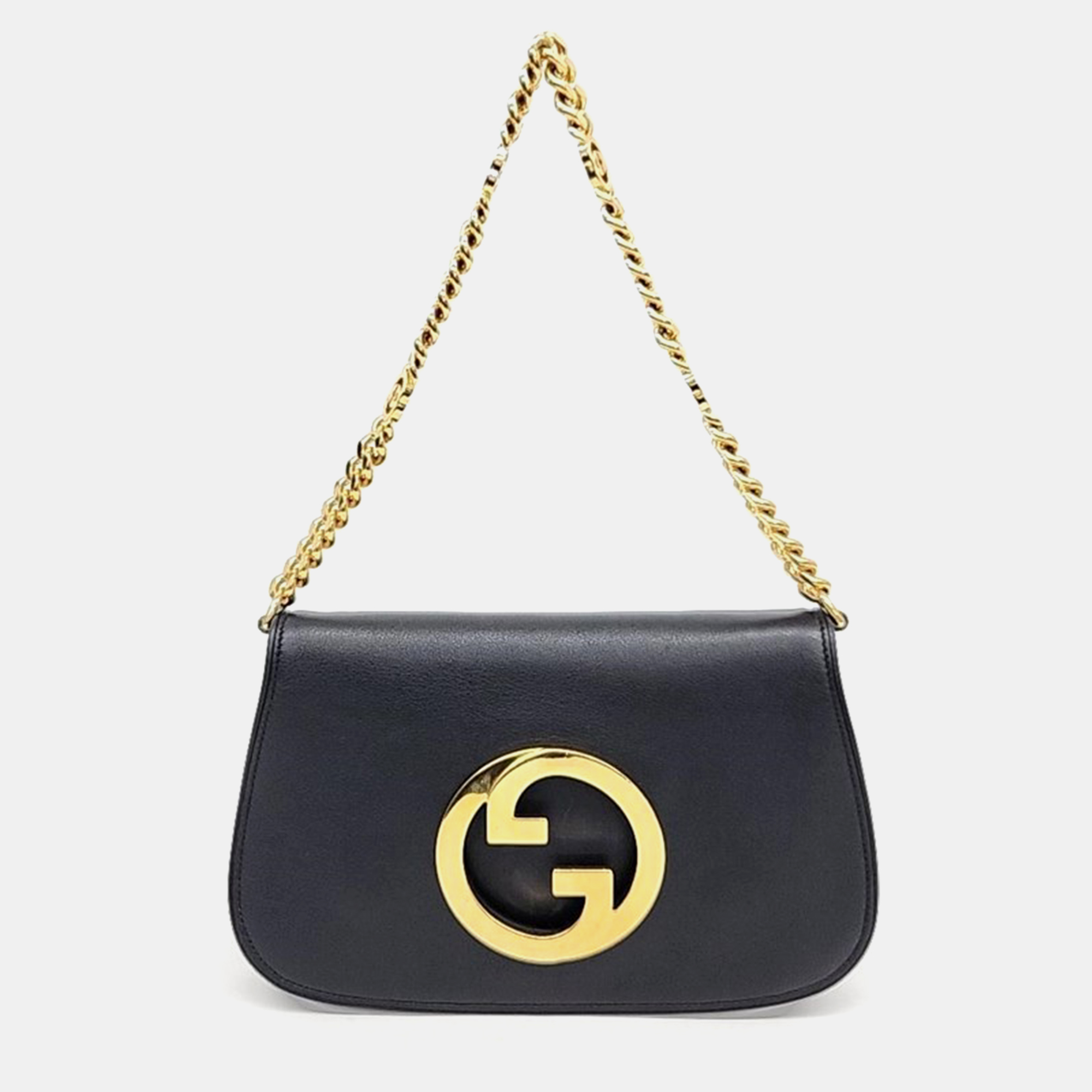 Pre-owned Gucci Black Leather Blondie Shoulder Bag