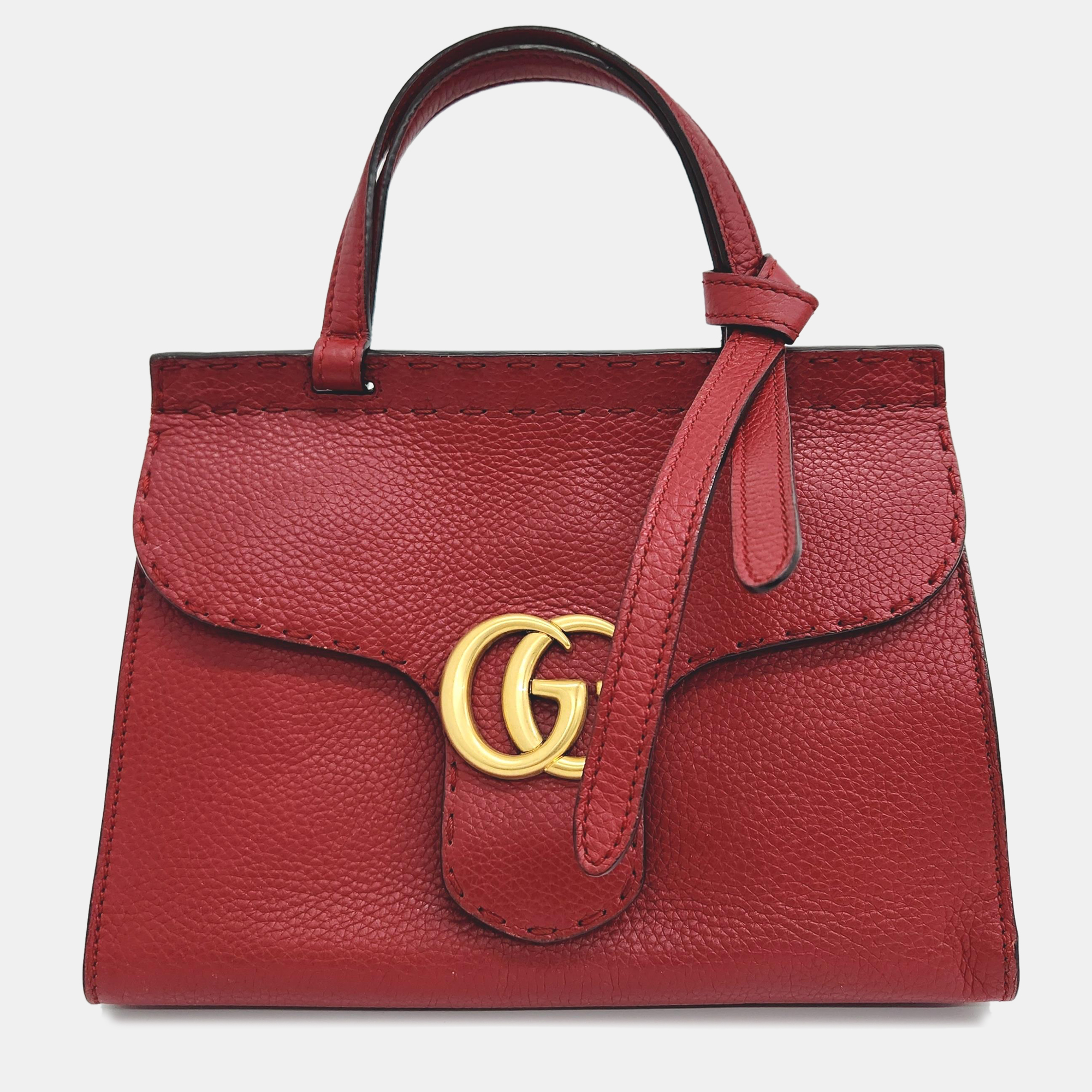 

Gucci GG Marmont Mini Tote & Shoulder Bag (442622), Red