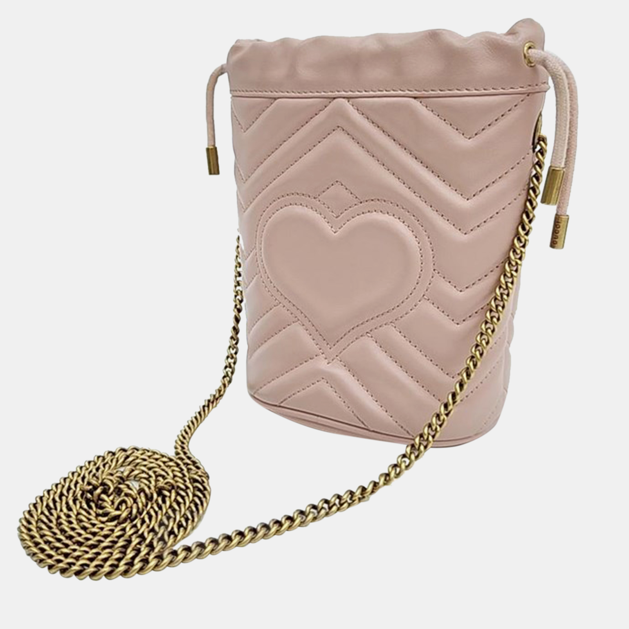 

Gucci GG Marmont Mini Bucket Bag (575163), Pink