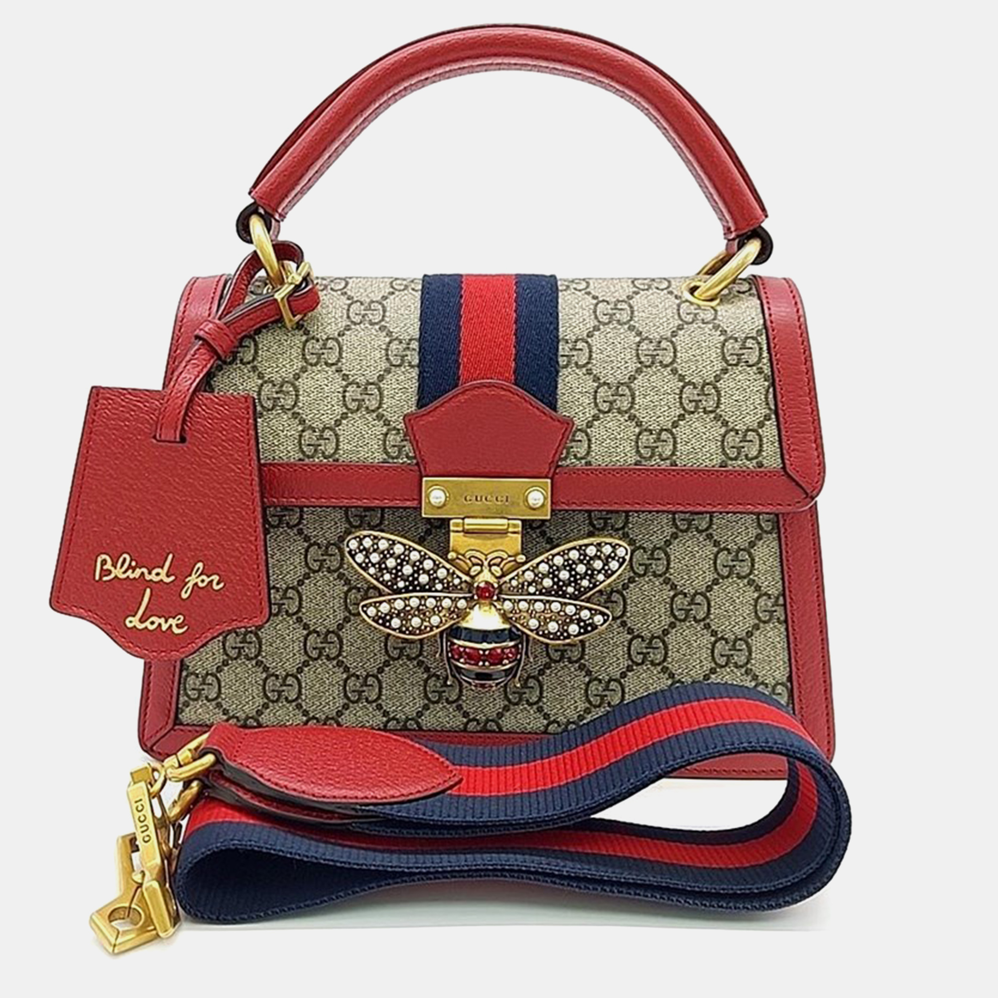 

Gucci Queen Margaret Top Handle Bag (476541), Beige