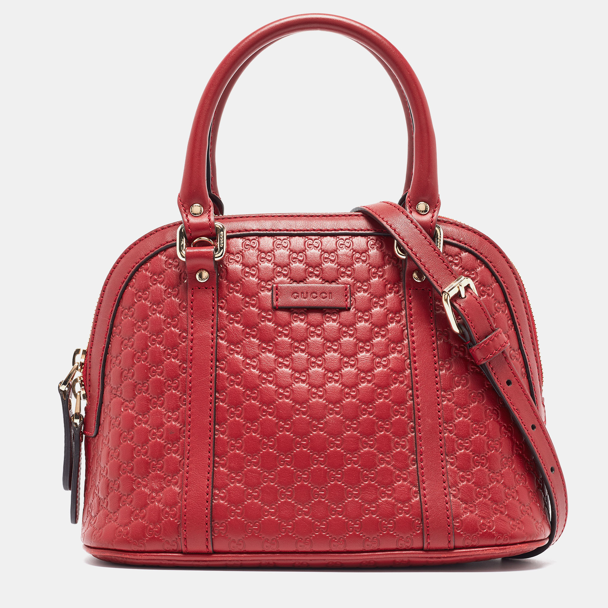 

Gucci Red Microguccissima Leather Mini Nice Dome Bag