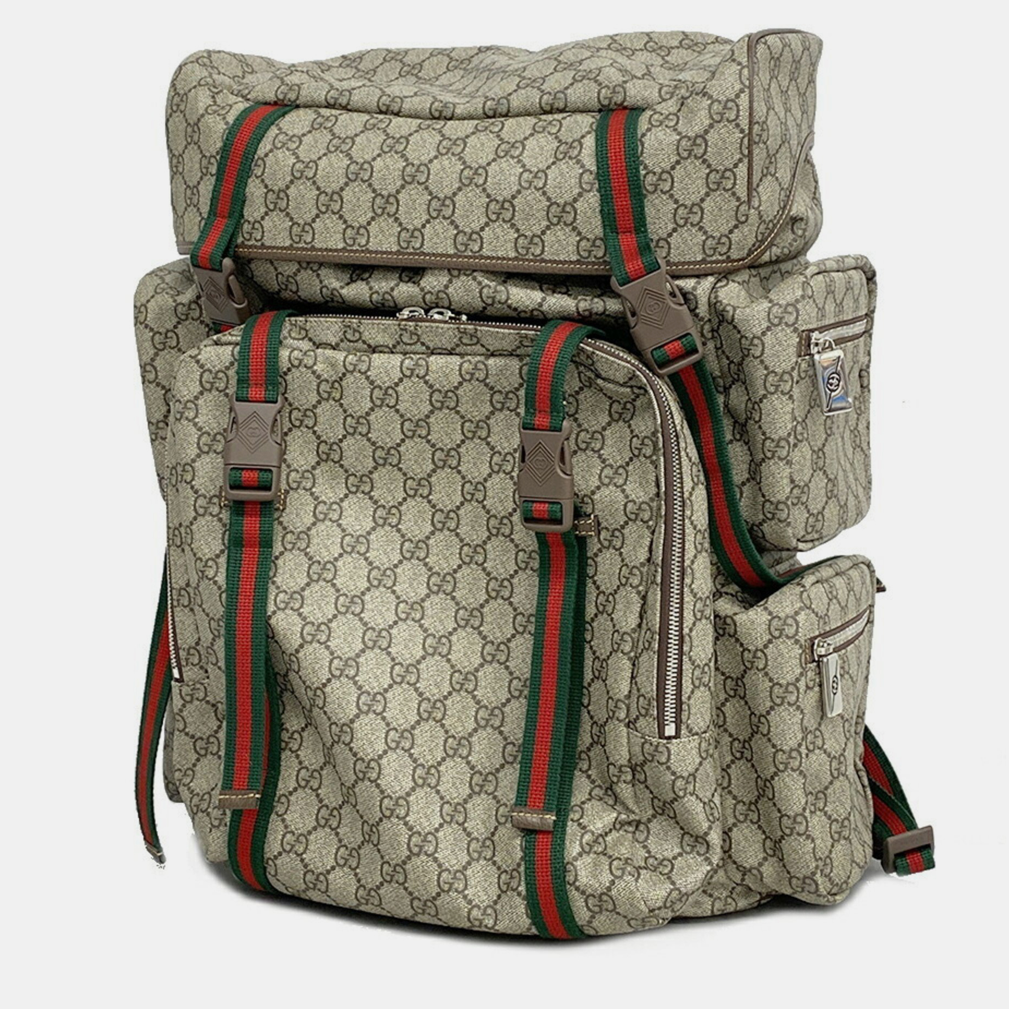 

Gucci Beige GG Supreme Canvas Sherry Line Backpack