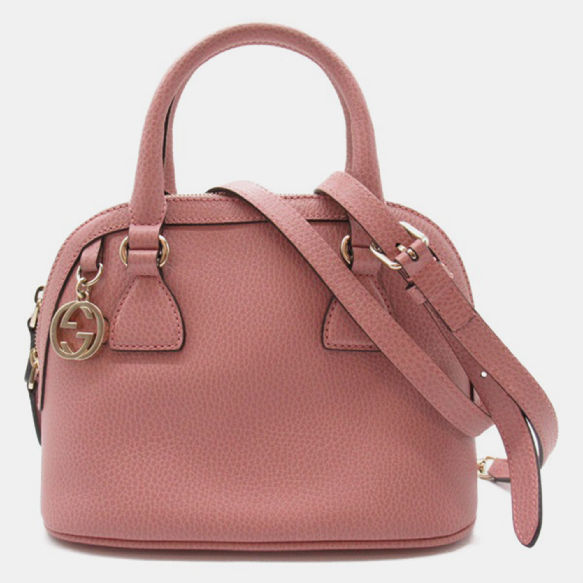 

Gucci Pink Leather GG Charm Leather Handbag