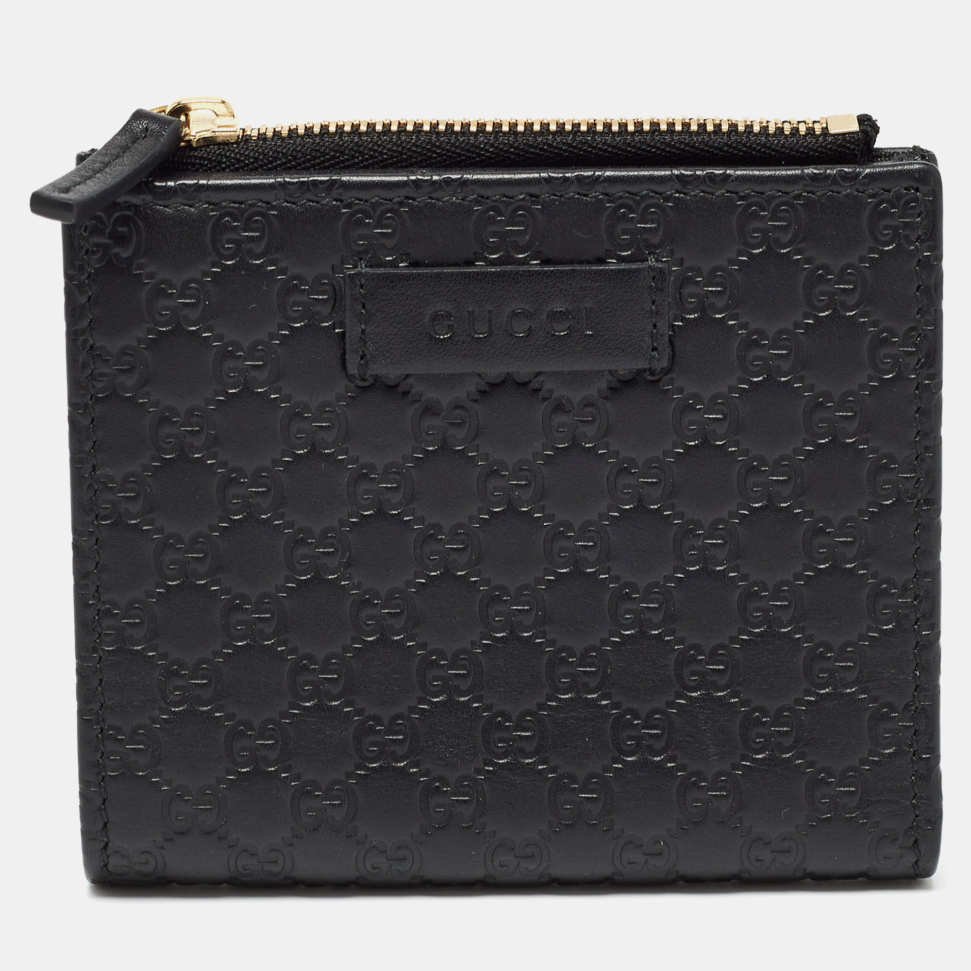 

Gucci Black Microguccissima Leather Compact Wallet