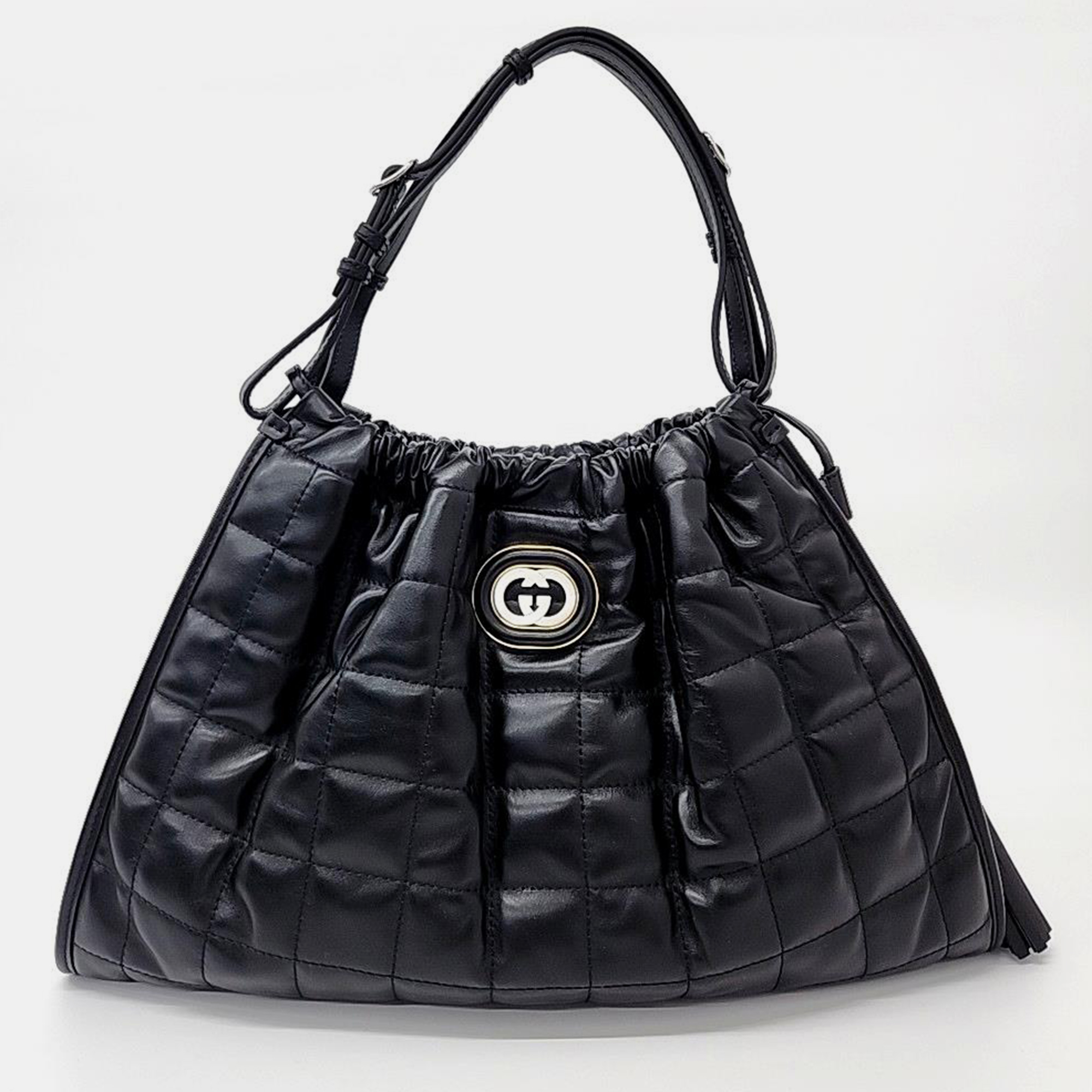 

Gucci Deco Medium Tote Handbag (746210), Black
