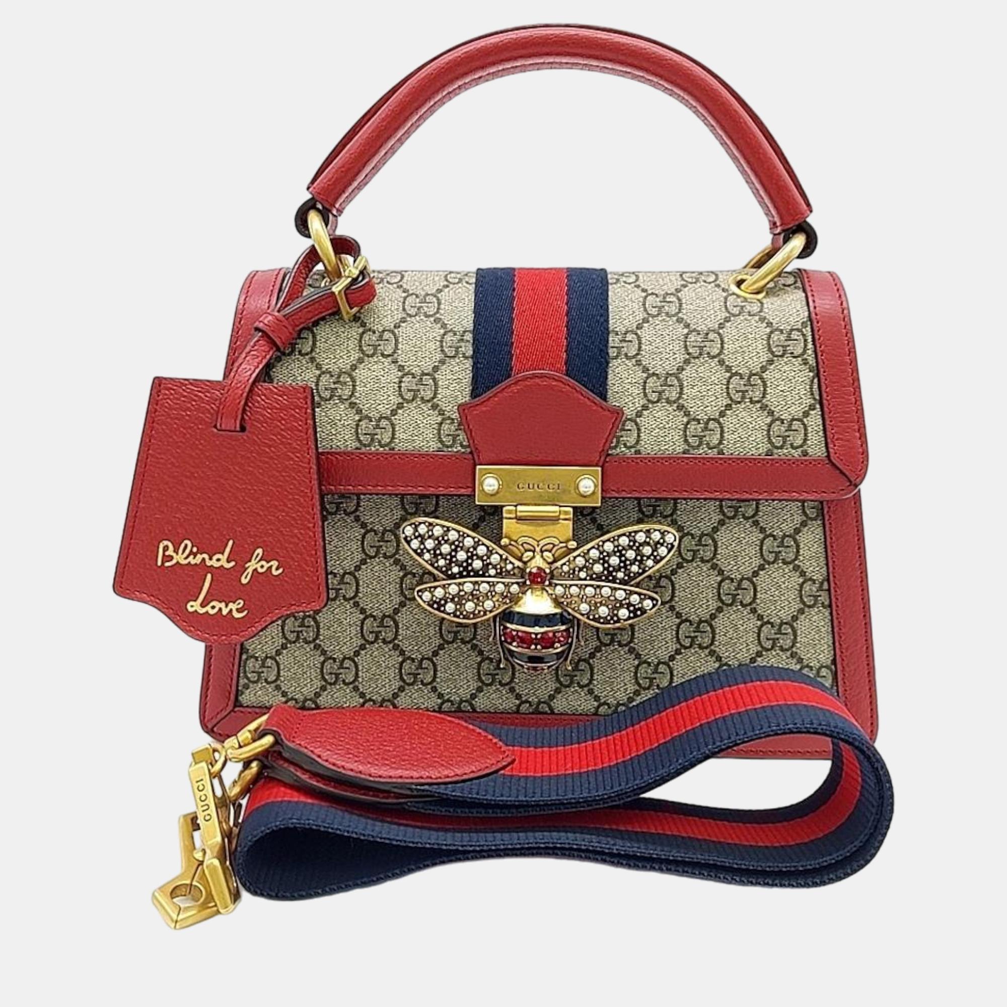 

Gucci GG Supreme Queen Margaret Top Handle Bag, Beige