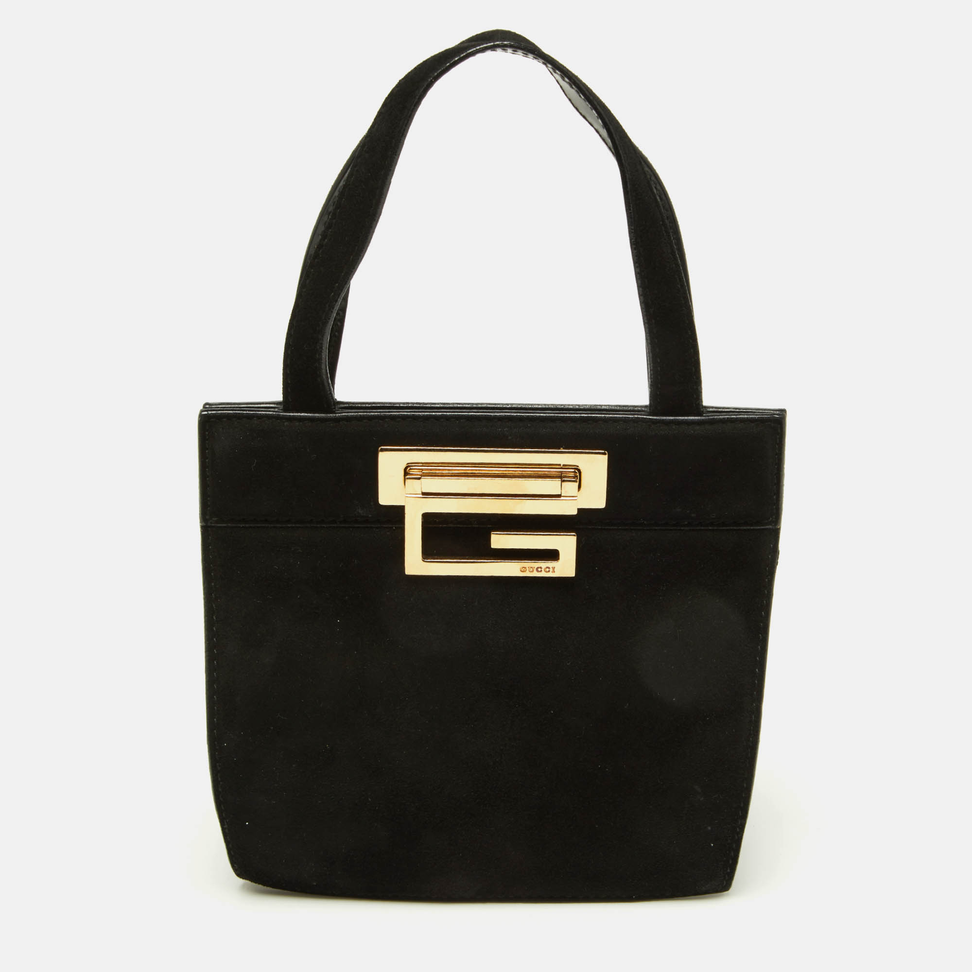 Pre-owned Gucci Black Suede Vintage Bag