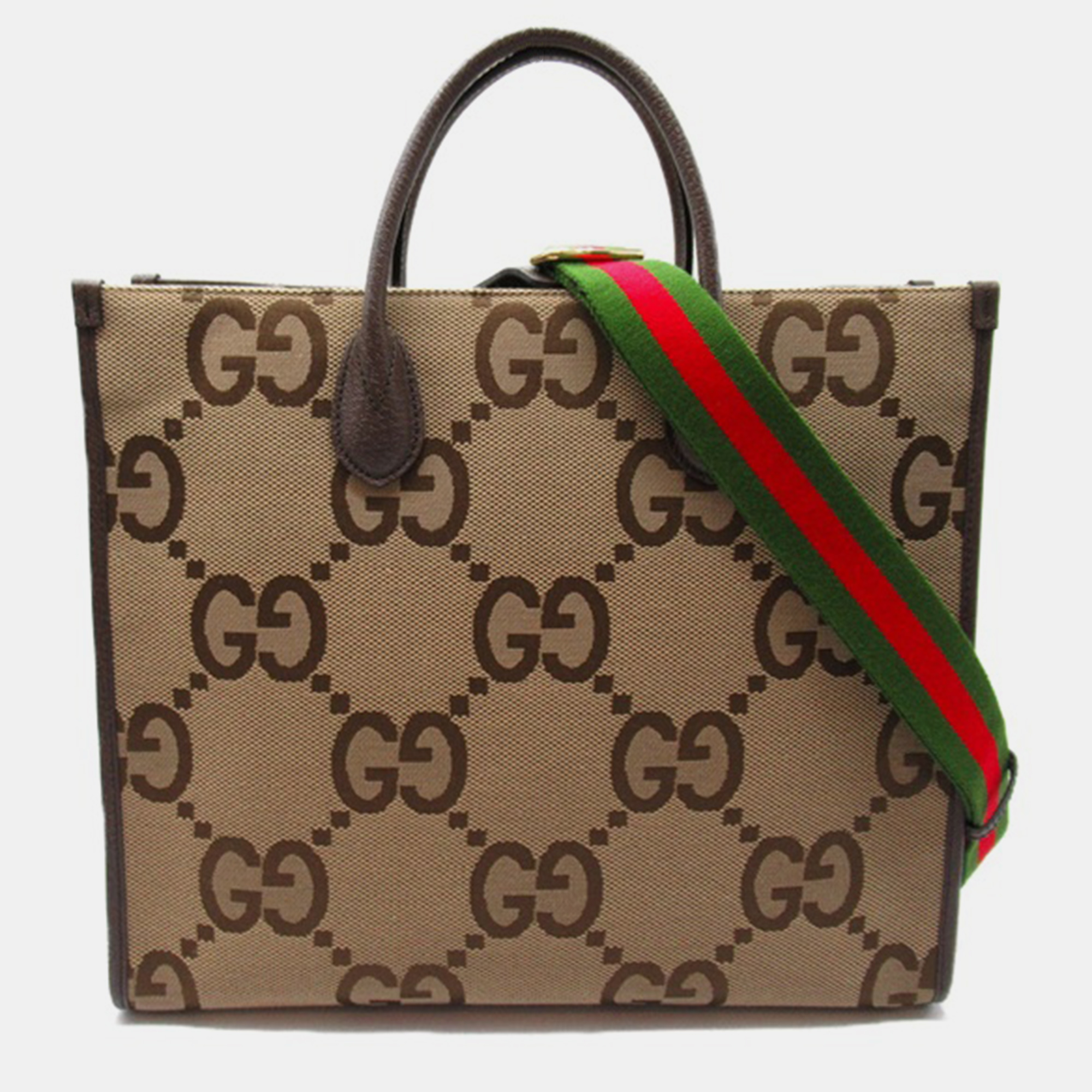 

Gucci Brown Canvas Jumbo GG Canvas Tote Bag
