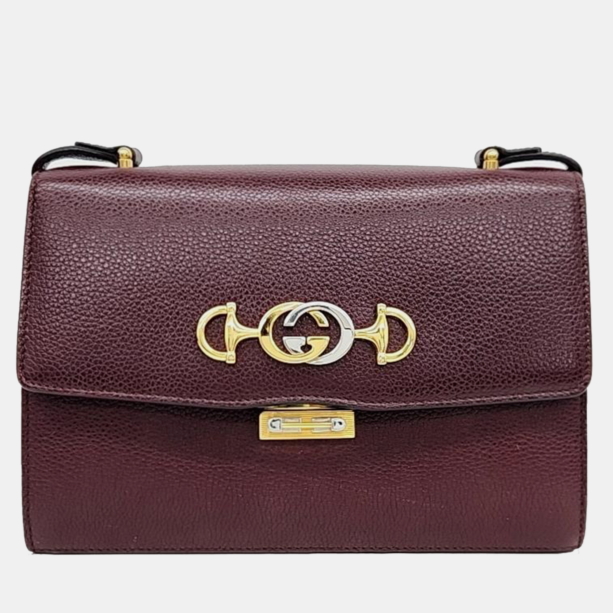 

Gucci Burgundy Leather Zumi Shoulder Bag