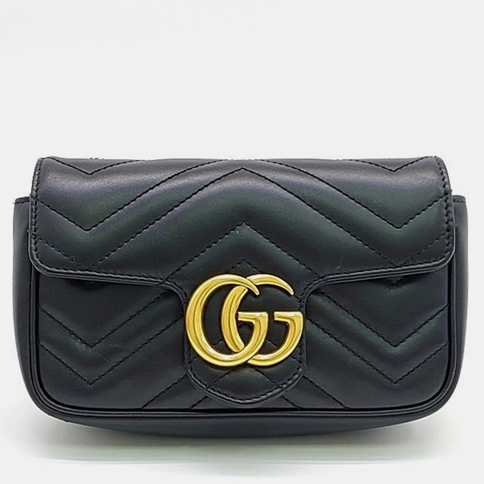 

Gucci Matelasse Super Mini Crossbody Bag, Black