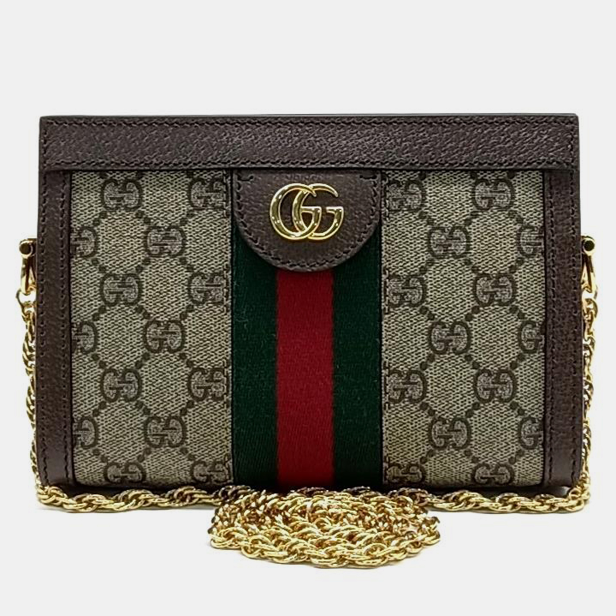

Gucci Opedia GG Supreme Mini shoulder bag (602676), Beige