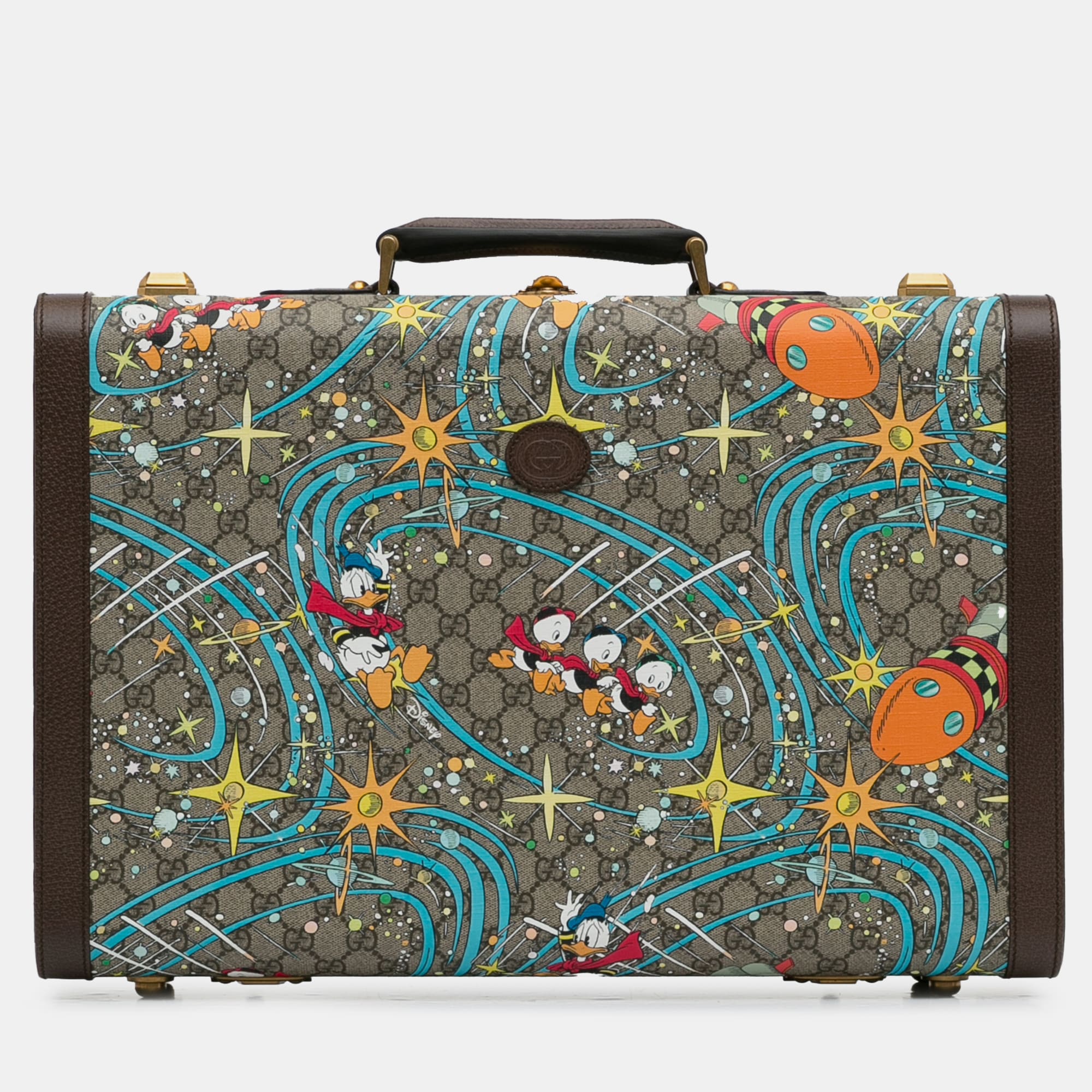 

Gucci x Disney Medium GG Supreme Donald Duck Savoy Suitcase, Brown