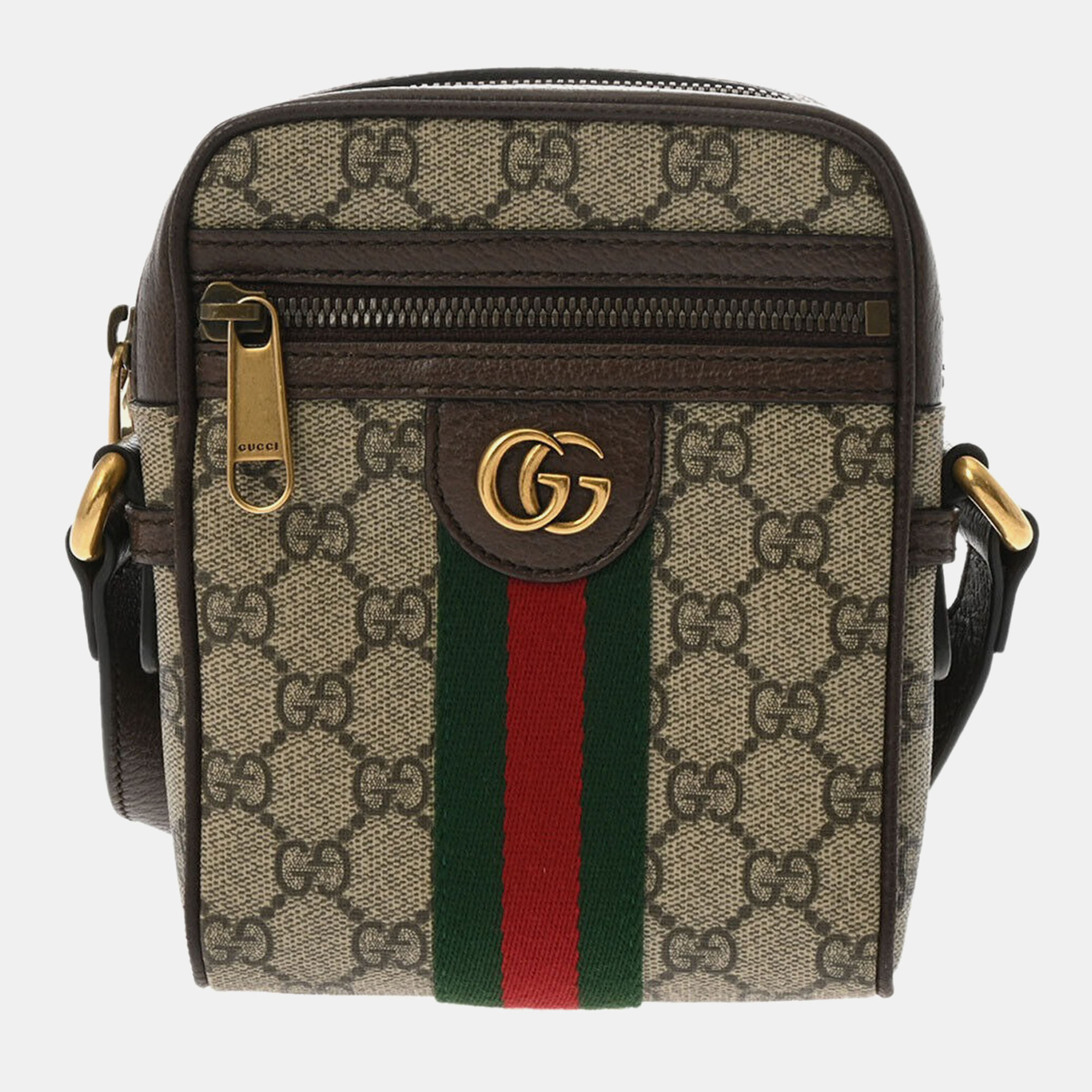 

Gucci Brown GG Canvas Ophidia Crossbody Bag, Beige