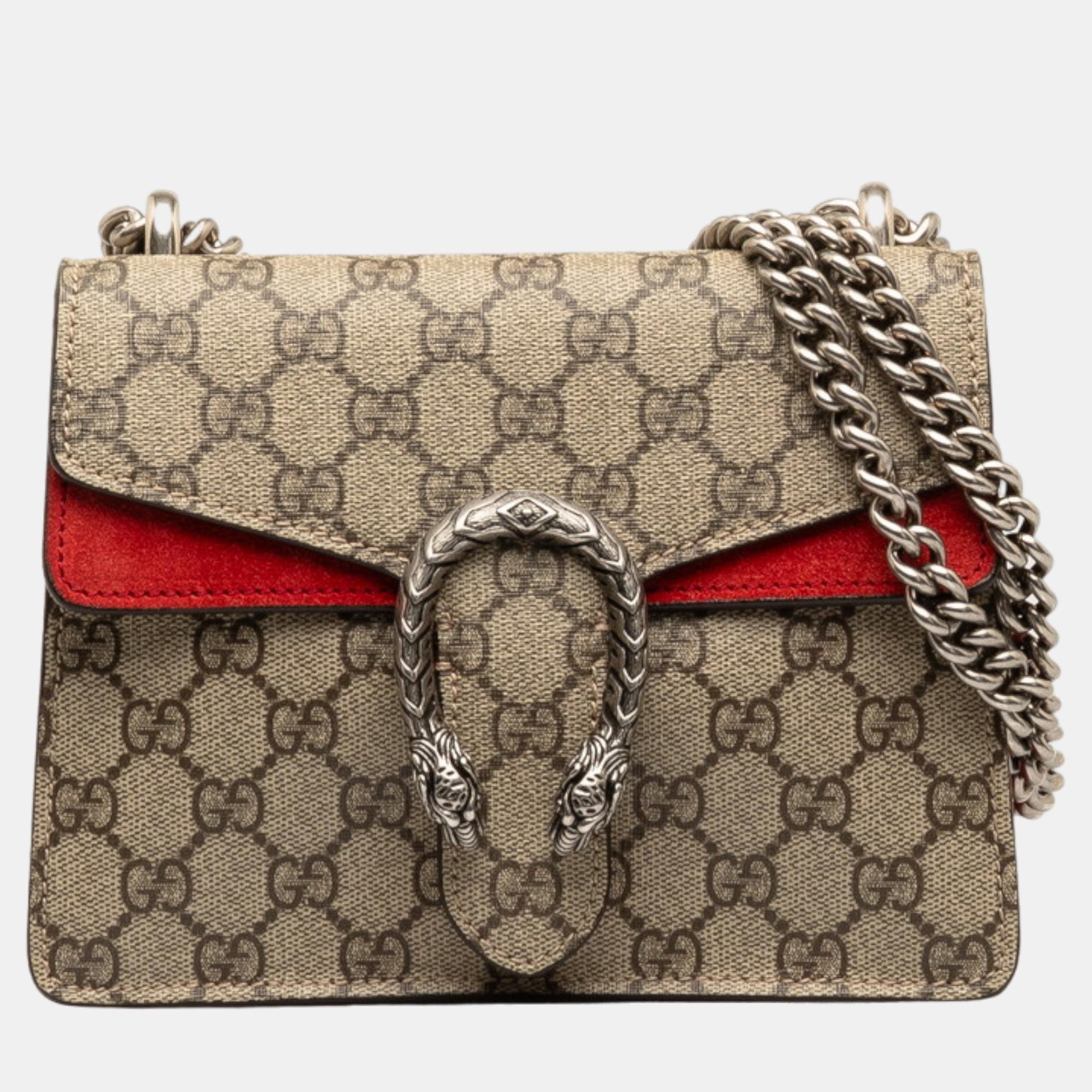 

Gucci Beige GG Canvas Mini Dionysus Shoulder Bag